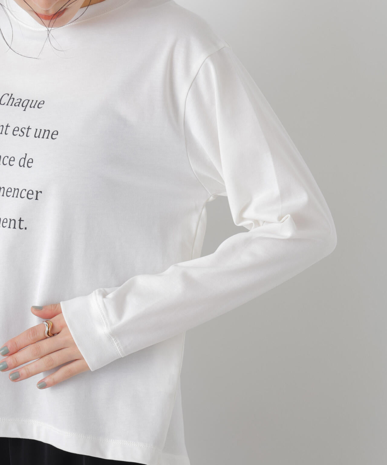 ロゴプリントロングスリーブTシャツ 6696123305