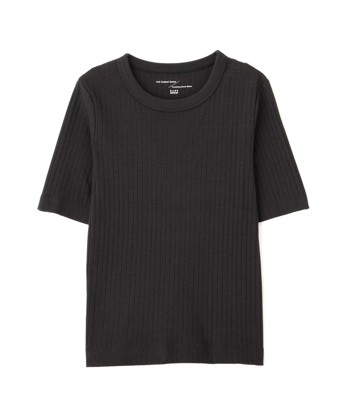 Anti Soaked(R) 汗染み防止クルーネックリブTシャツ 6696124304