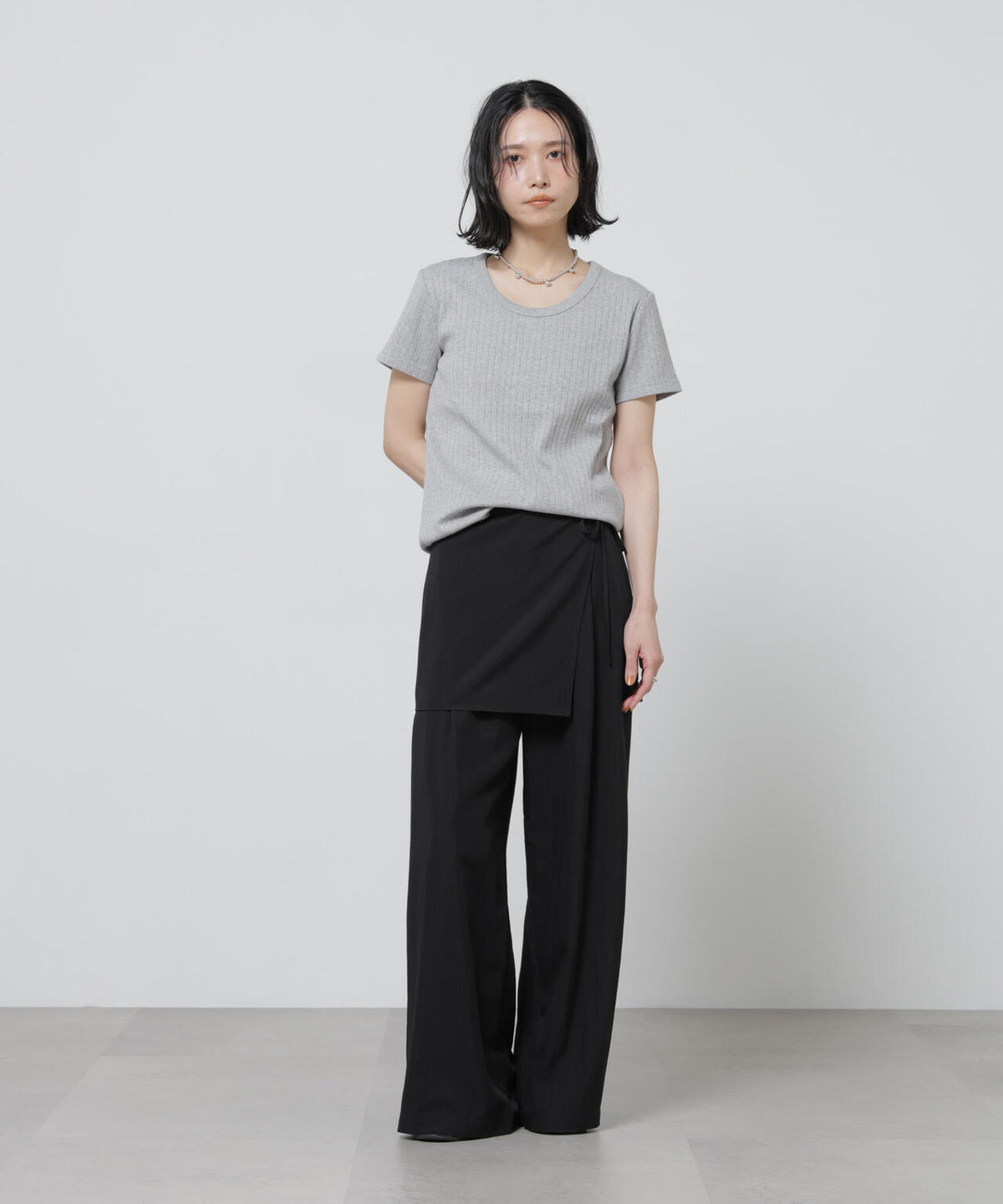 Anti Soaked(R) 汗染み防止コンパクトリブTシャツ 6696124305