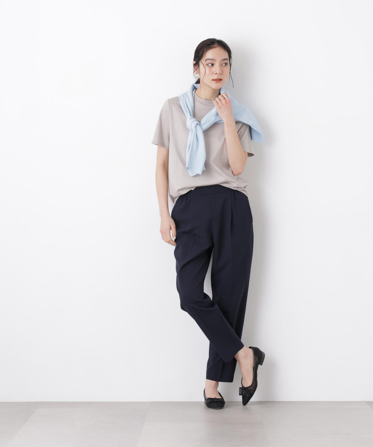DressT/シルケットスムースモックネックTシャツ 6696124309