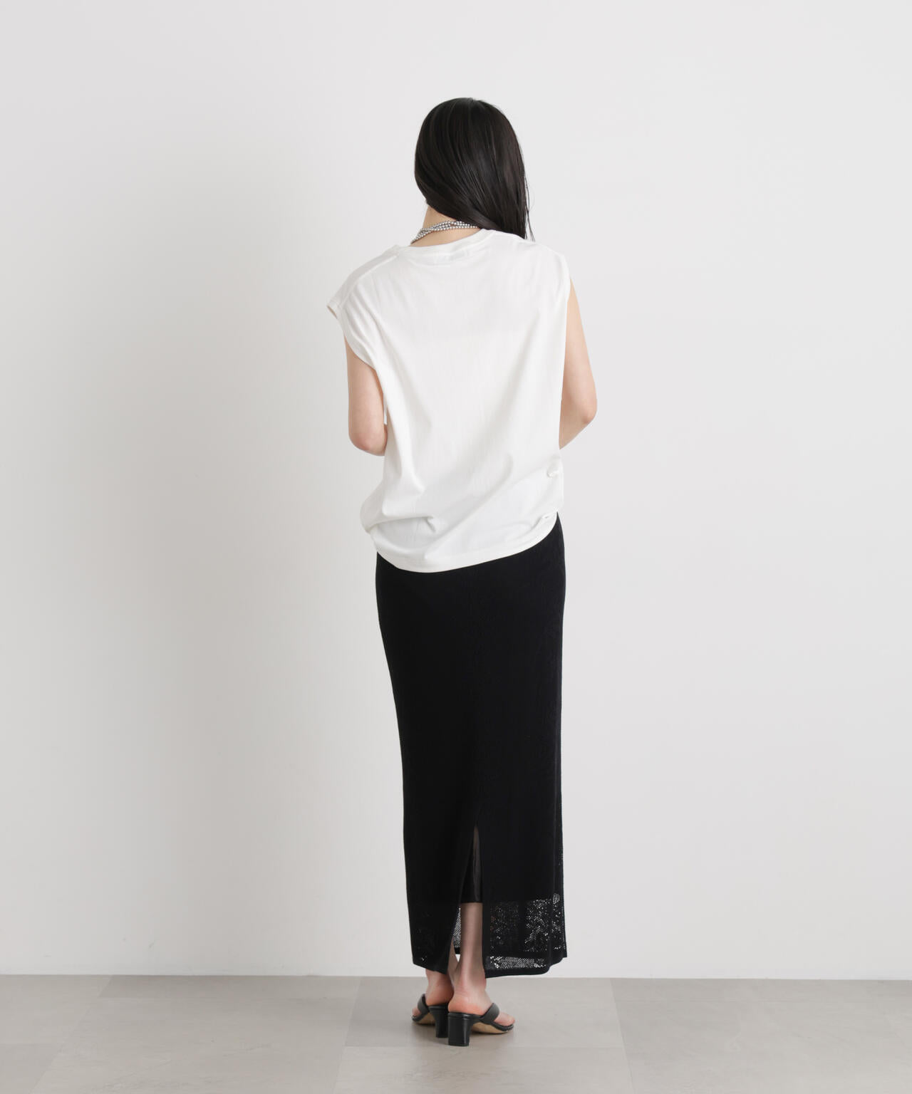 MINERALTEX(TM)ロゴプリントノースリーブTシャツ 6696124327