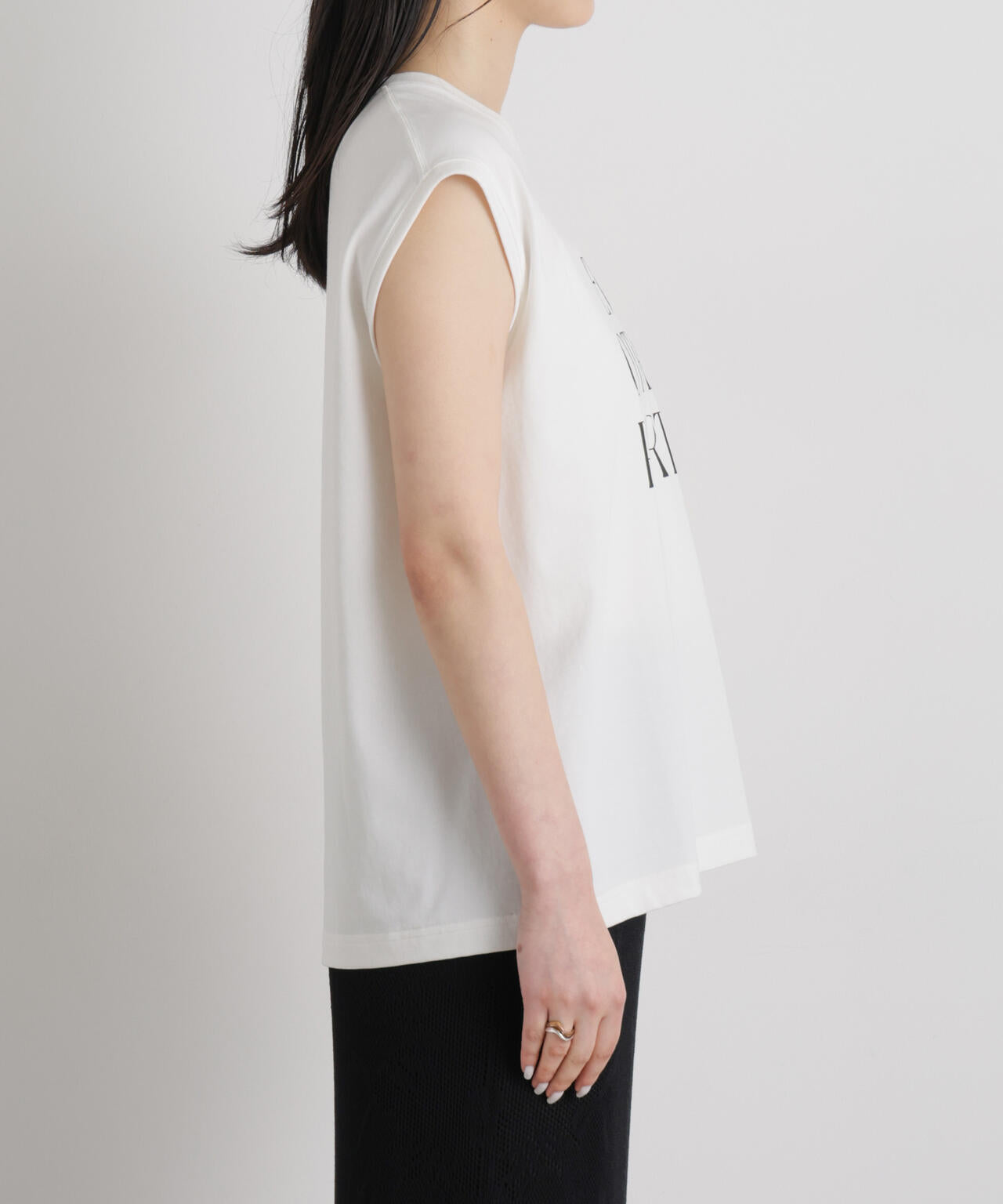 MINERALTEX(TM)ロゴプリントノースリーブTシャツ 6696124327