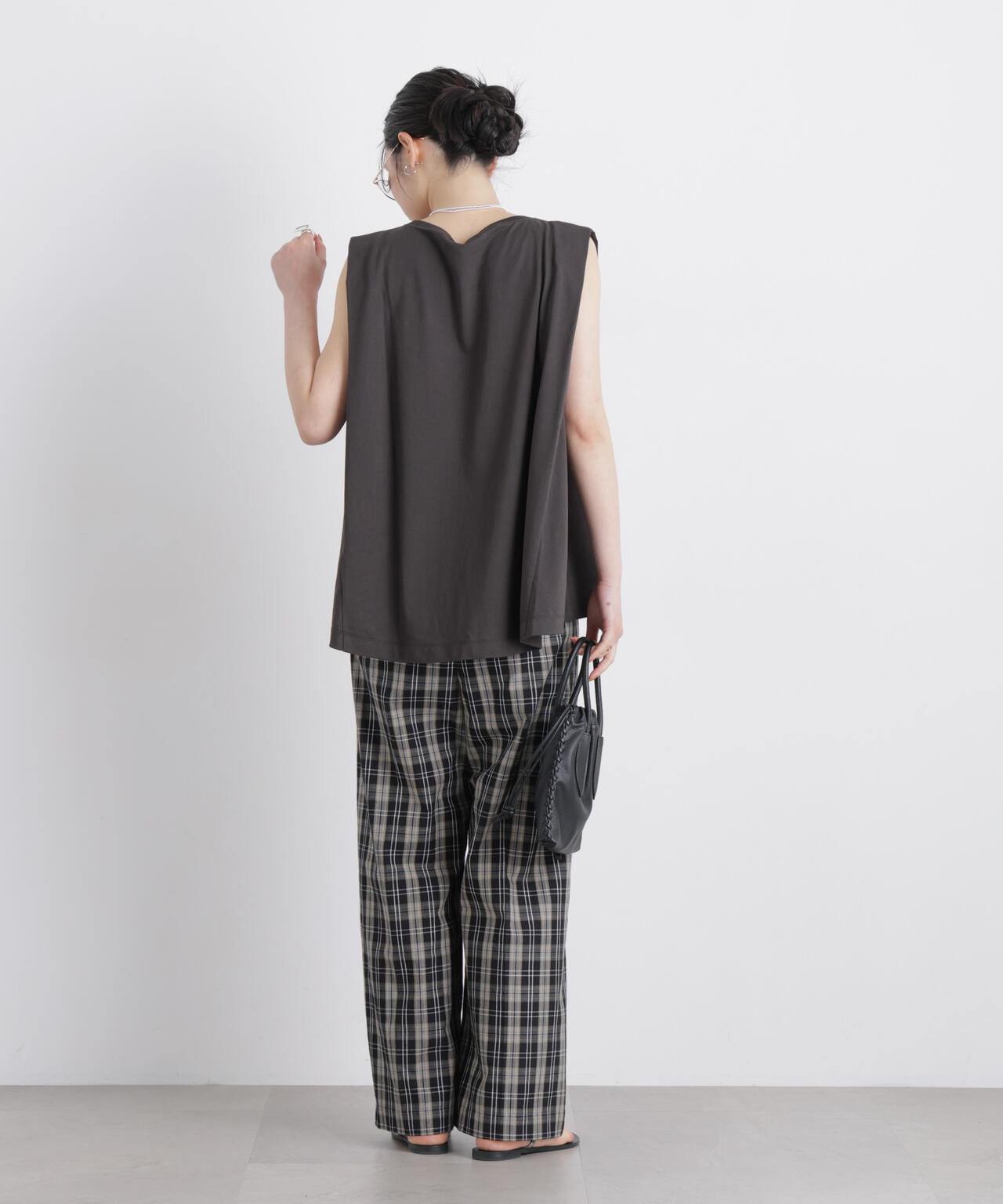 NANOFINE ボックスフレアカットトップス 6696124335