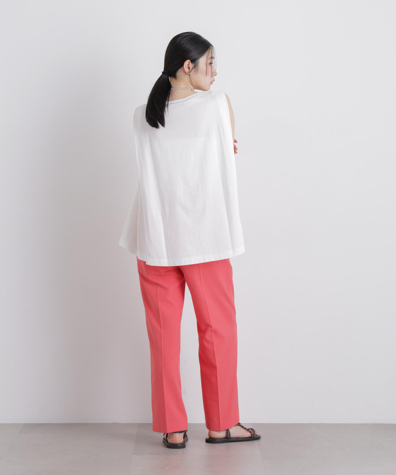 NANOFINE ボックスフレアカットトップス 6696124335