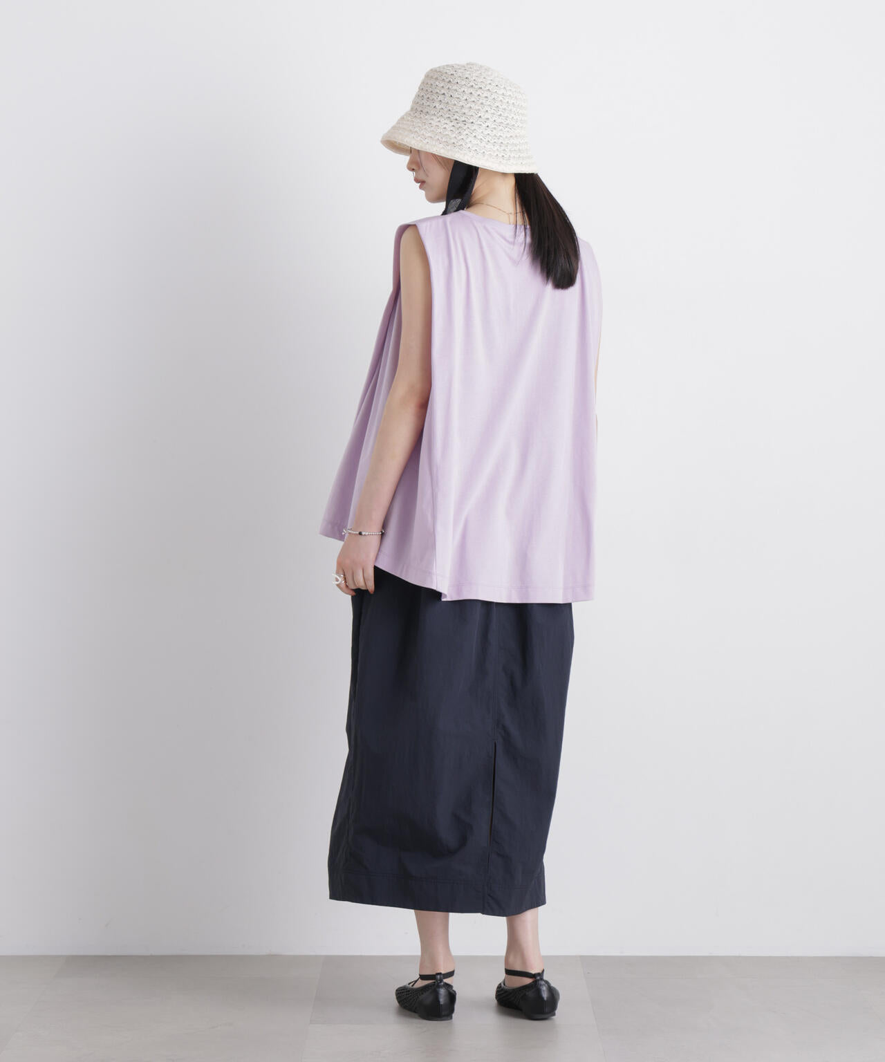 NANOFINE ボックスフレアカットトップス 6696124335