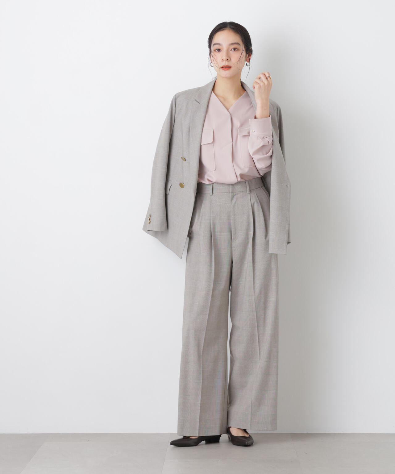 トロストレッチ2タックワイドパンツ(セットアップ可) 6696127301