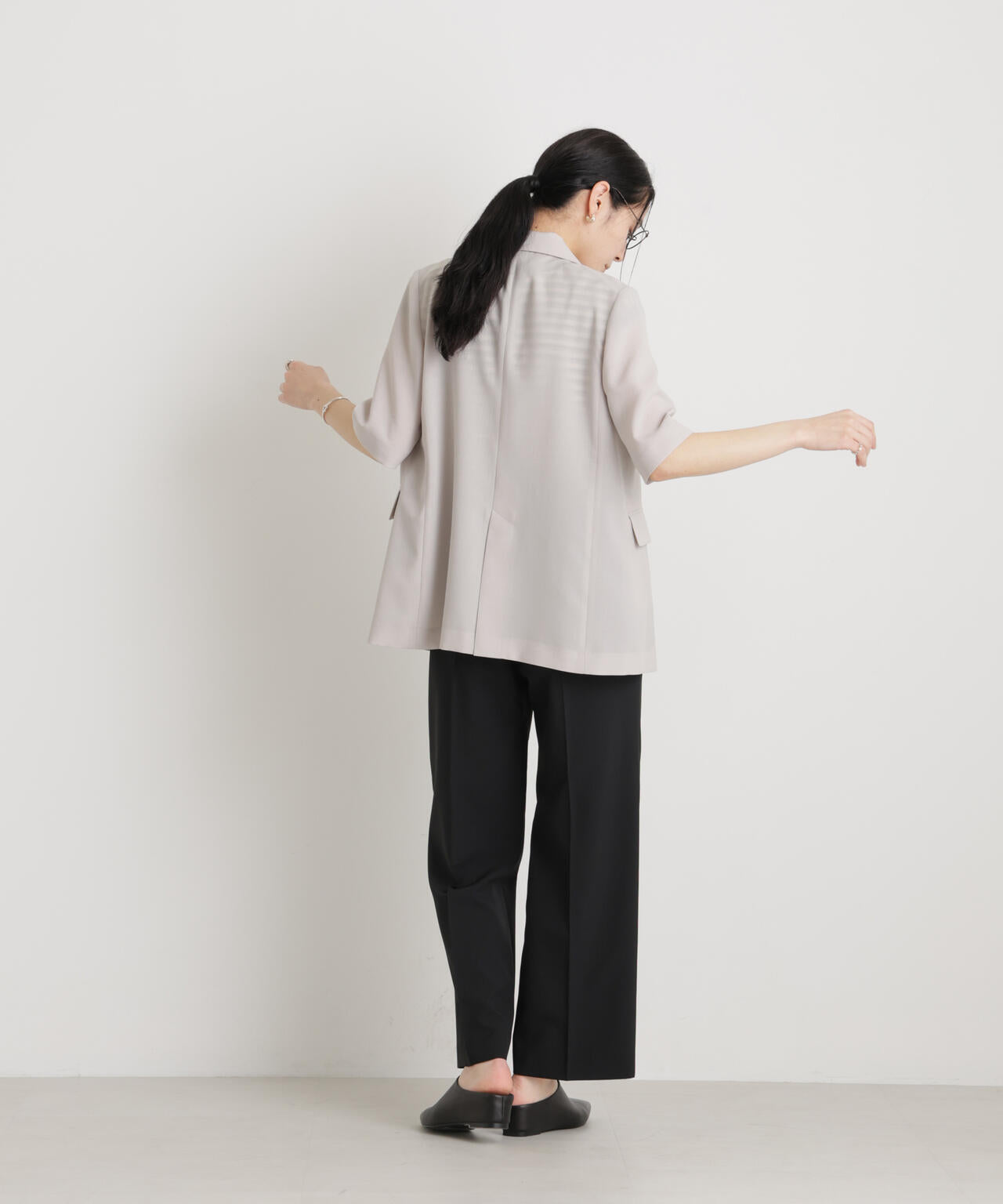【GRACETEC】ライトファンクションタックセミワイドパンツ 6696127308