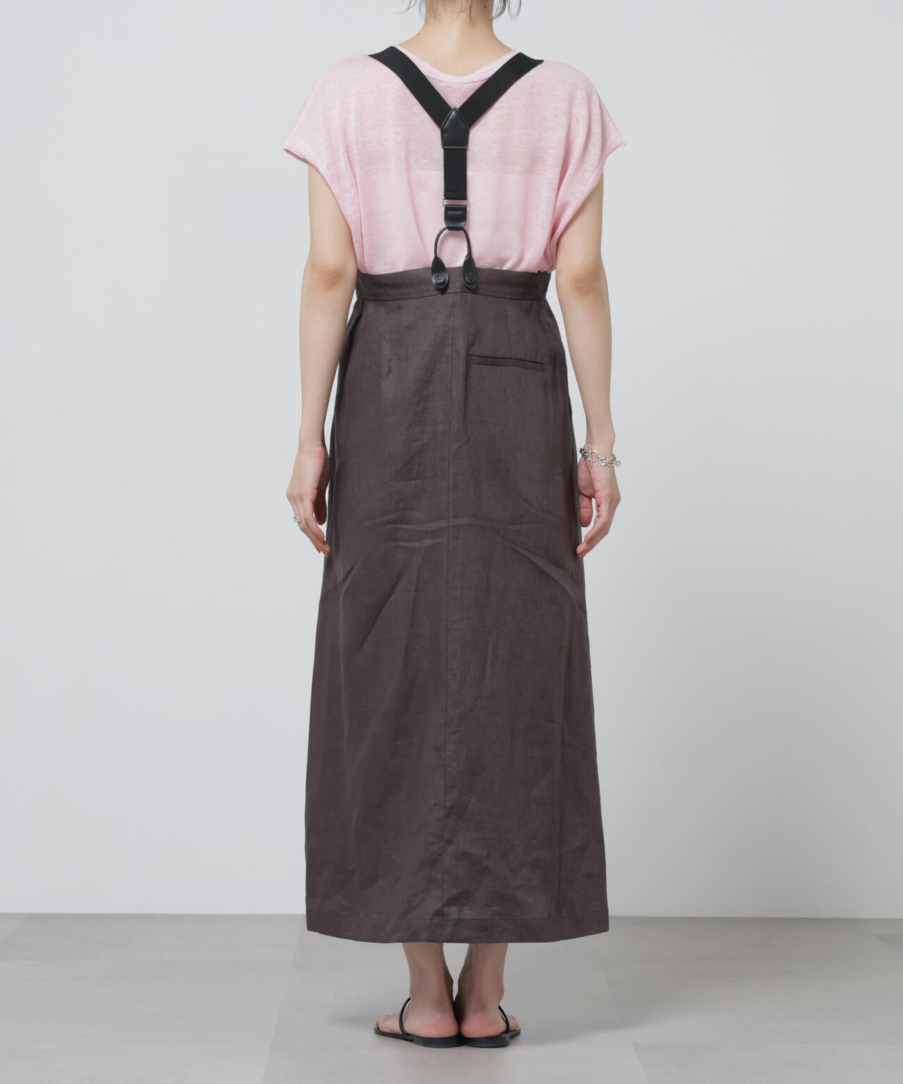 European Flax サスペンダー付きスカート(セットアップ可) 6696130304