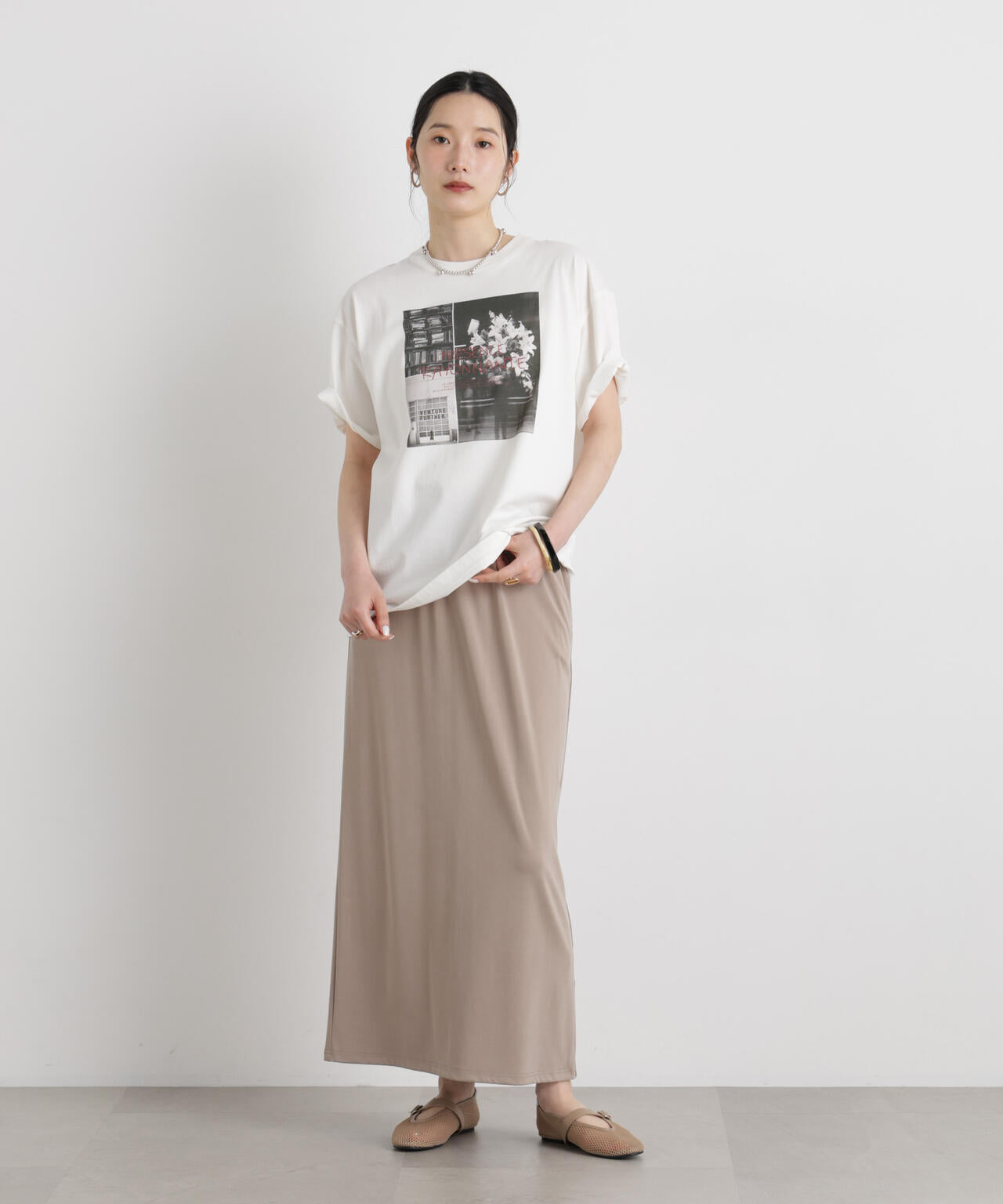 フィブリルレーヨンIラインスカート 6696130318