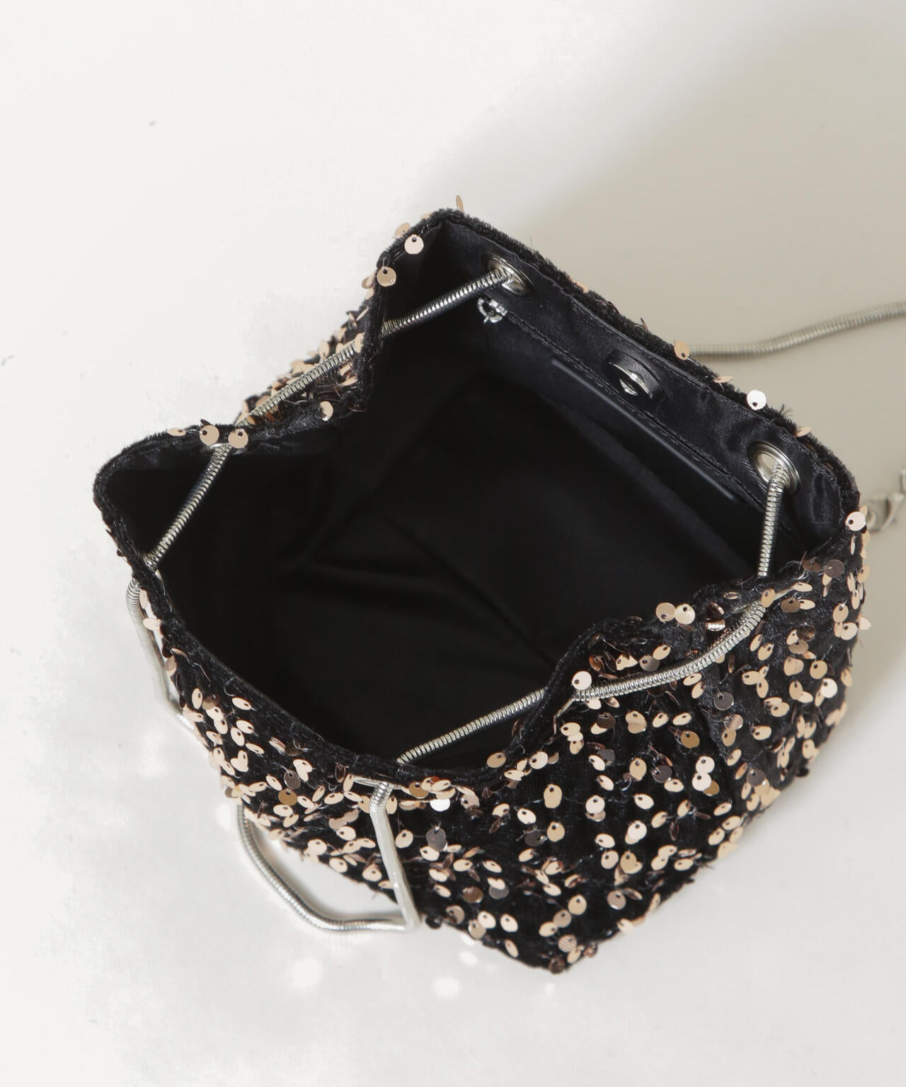 スパンコール巾着バッグ 6696132307