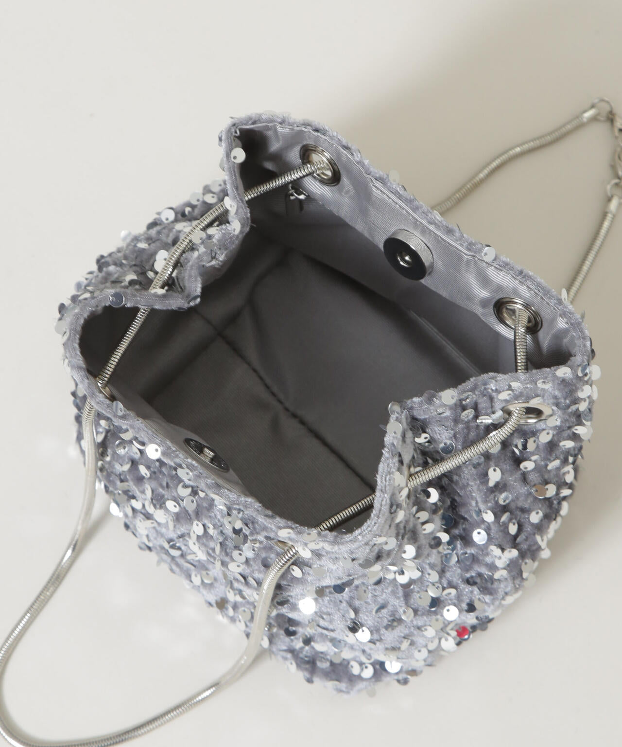 スパンコール巾着バッグ 6696132307