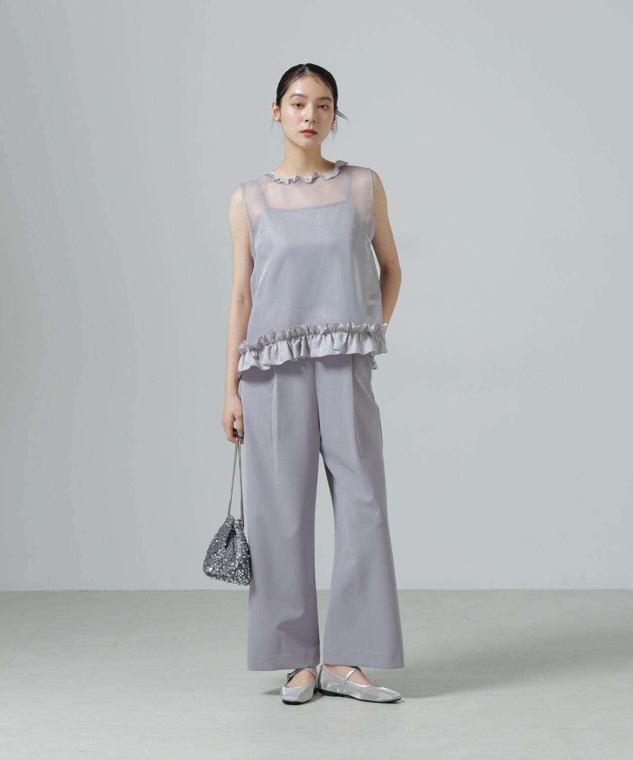 スパンコール巾着バッグ 6696132307