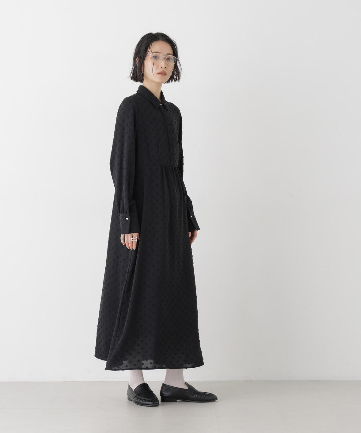 カットジャガードドットワンピース 6696219320