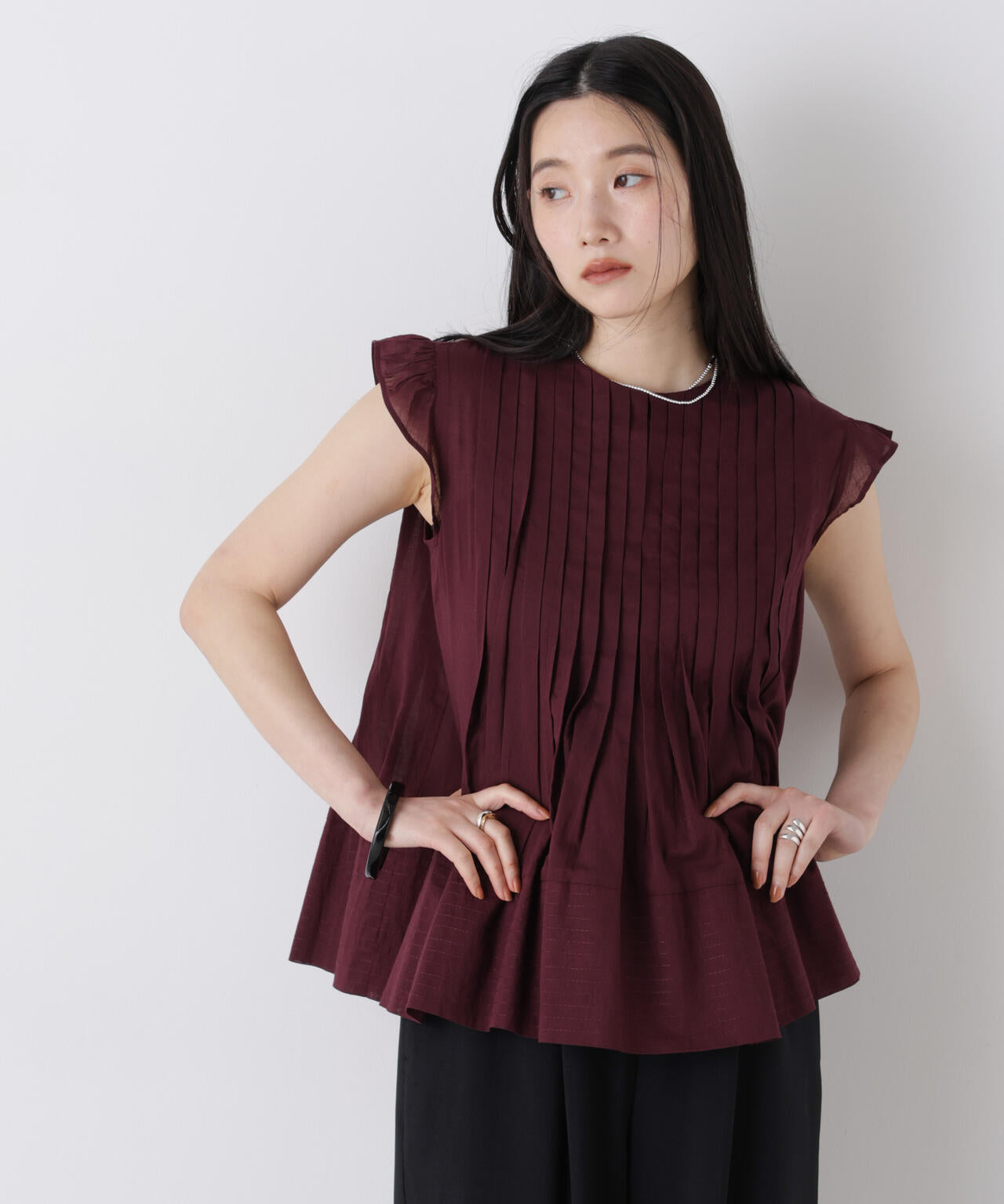 made in india タックステッチブラウス(セットアップ可) 6696221300