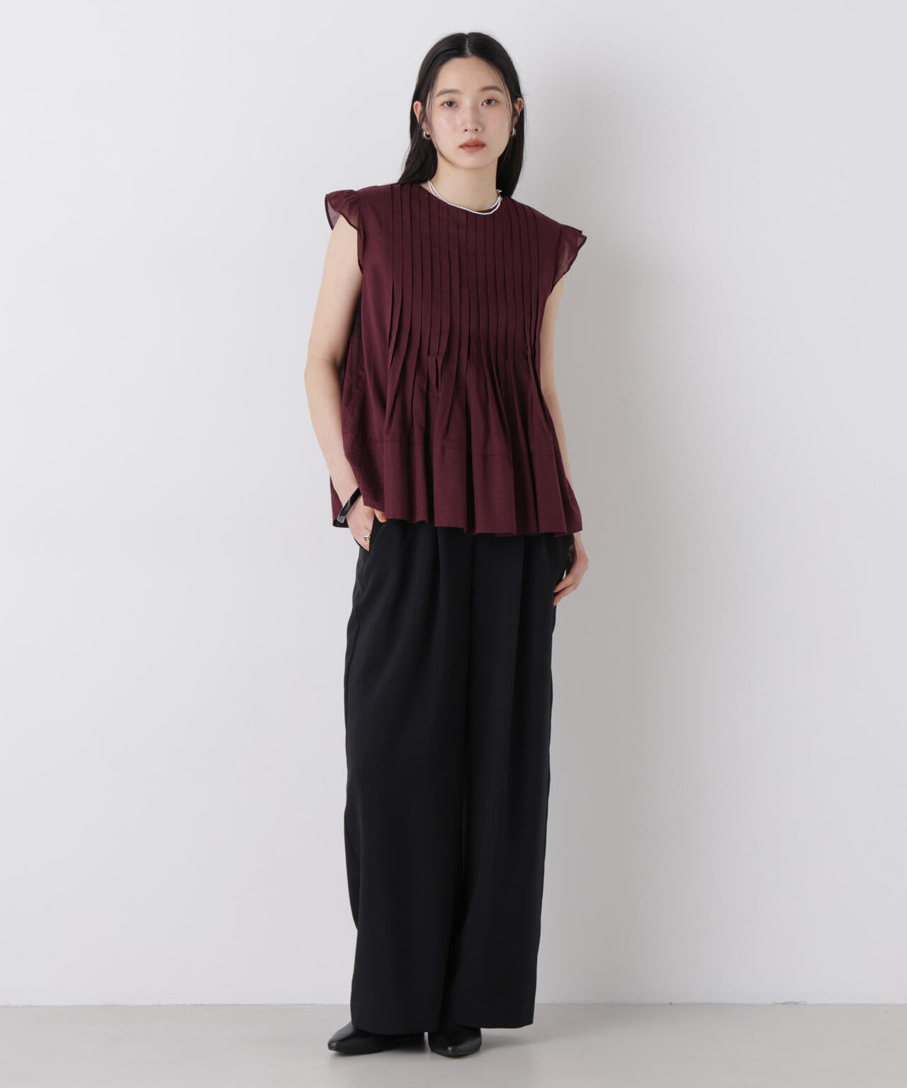 made in india タックステッチブラウス(セットアップ可) 6696221300