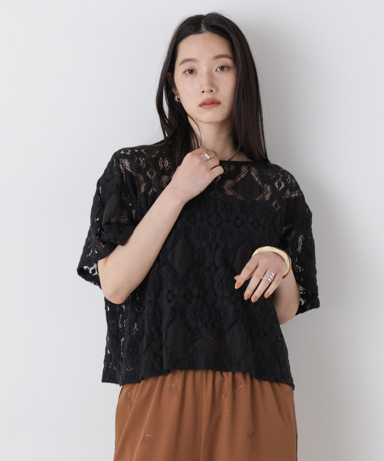 made in india レースワイドブラウス 6696221302