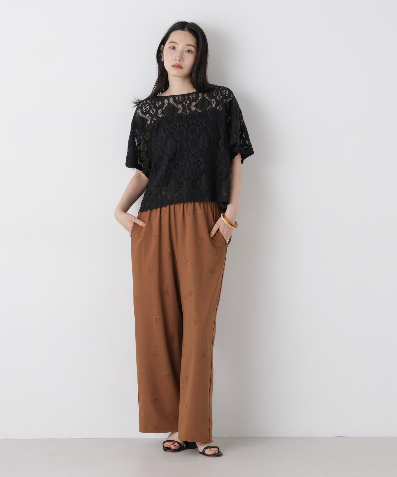made in india レースワイドブラウス 6696221302