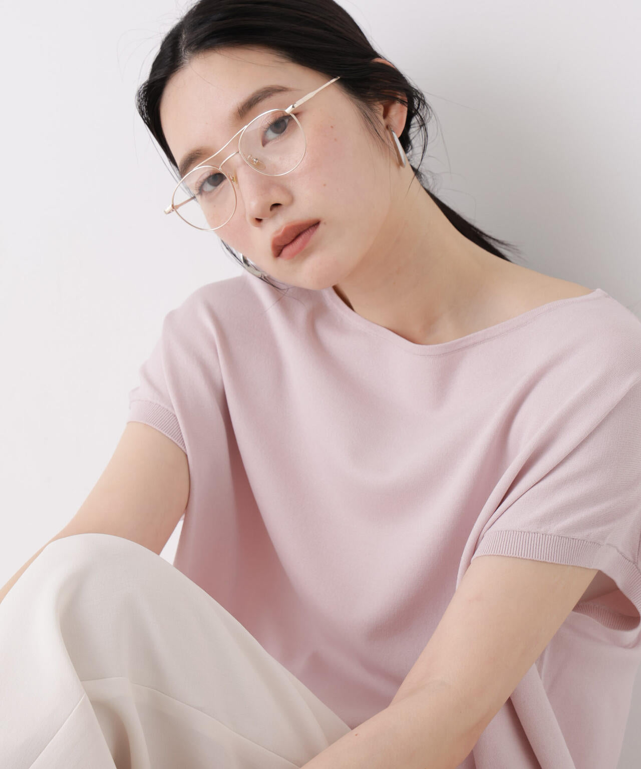 SUMMER VEIL KNIT ワイドプルオーバー 6696222310