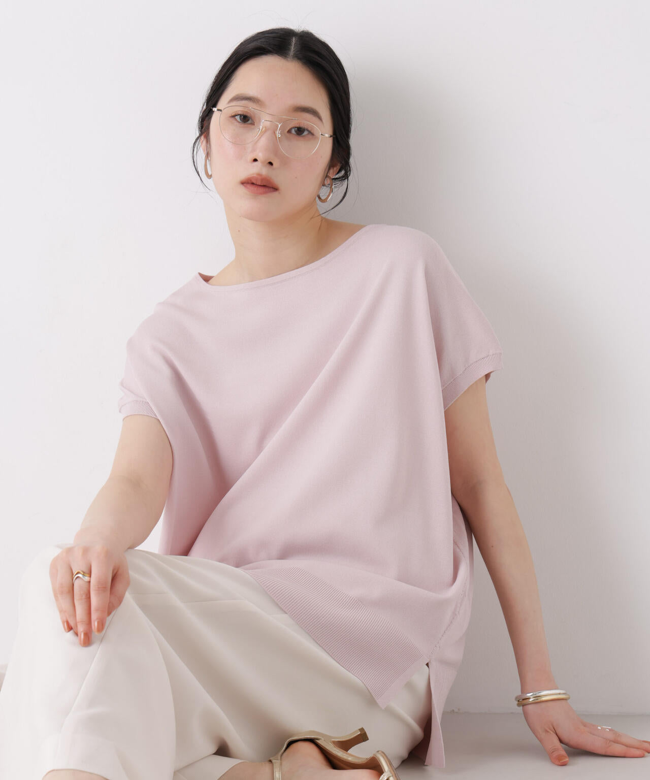 SUMMER VEIL KNIT ワイドプルオーバー 6696222310