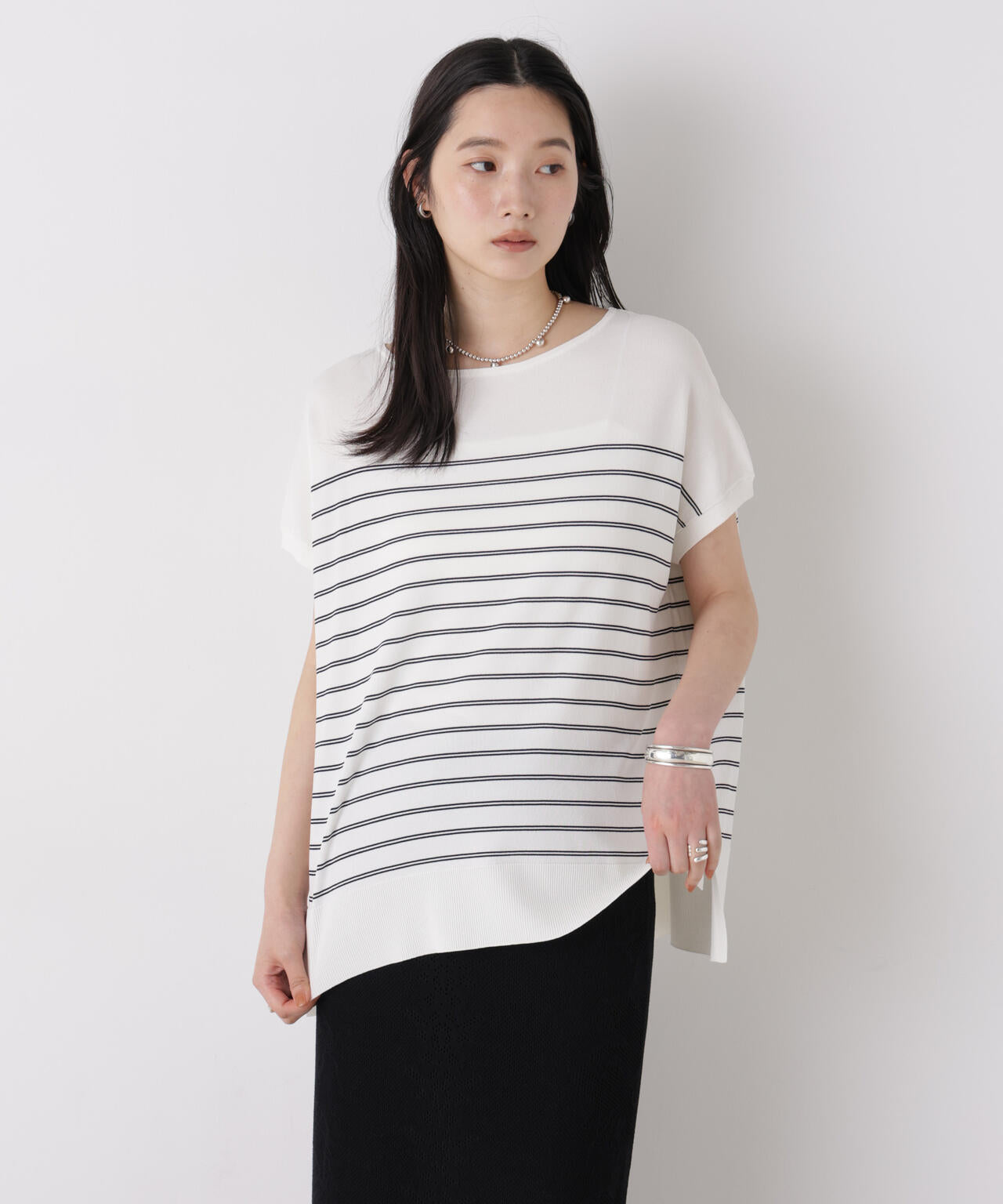 SUMMER VEIL KNIT ワイドプルオーバー 6696222310