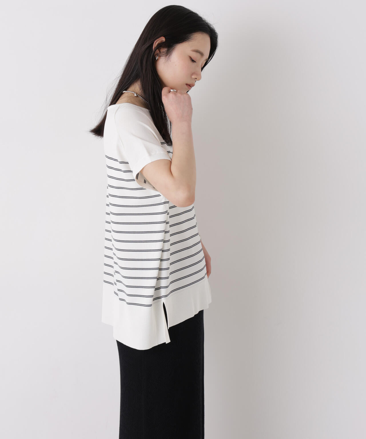 SUMMER VEIL KNIT ワイドプルオーバー 6696222310