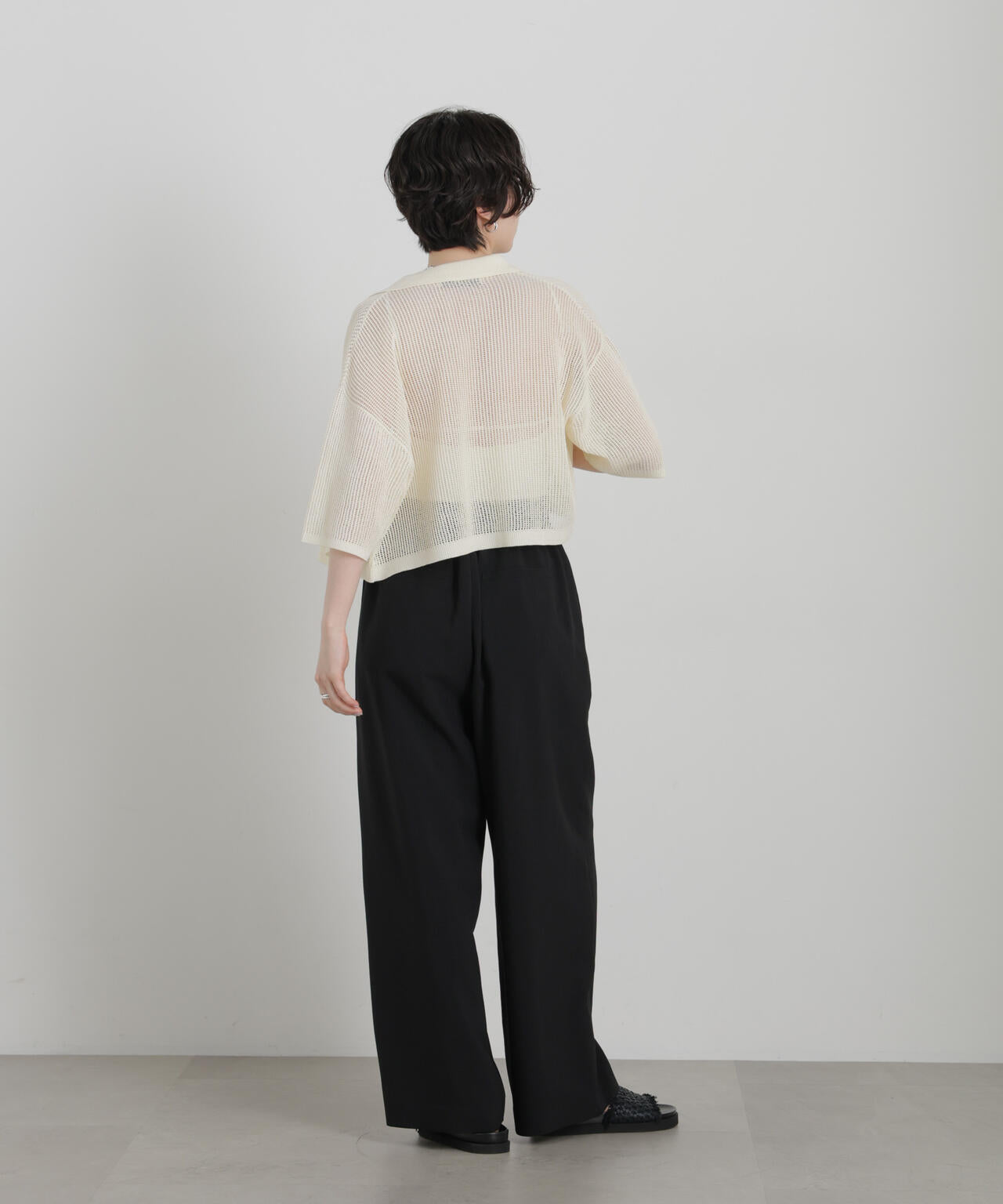 メッシュニットポロカーディガン 6696222313