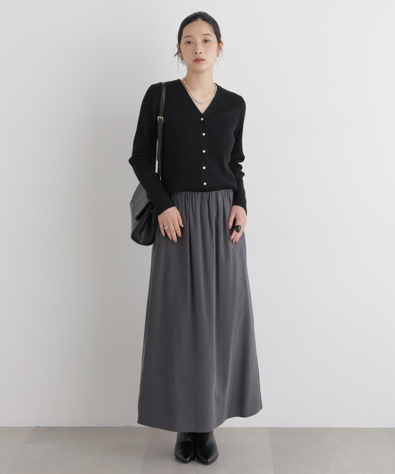 CICA&UVカット加工Vネックリブカーディガン 6696222318