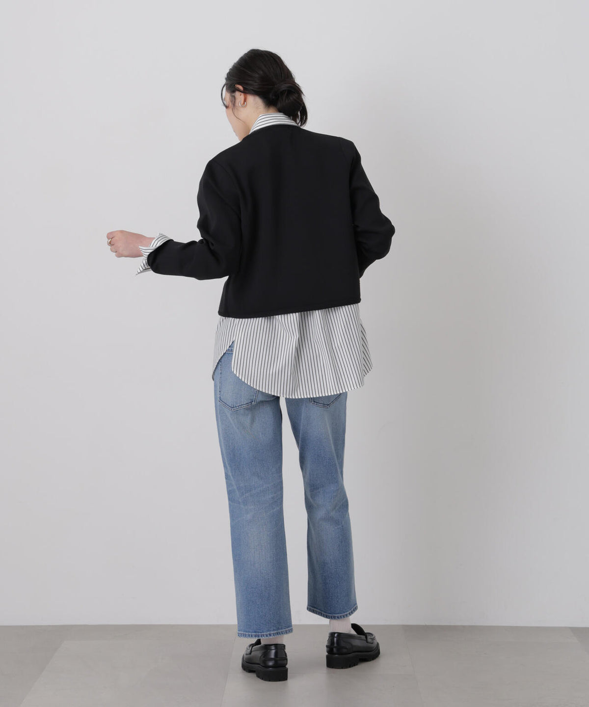 ゴールドボタンニットジャケット(セットアップ可) 6696222321