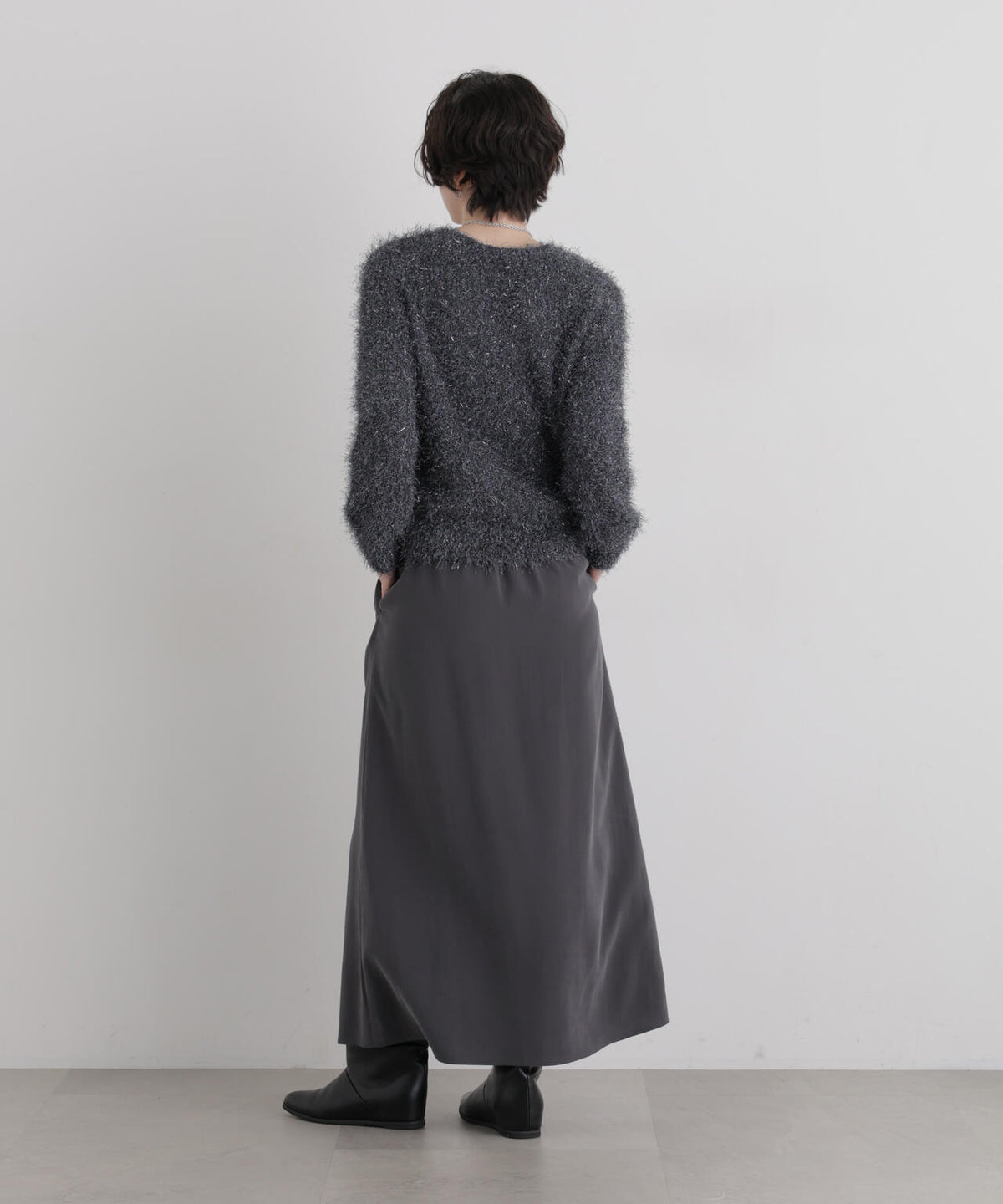 グロッシーシャギーニットプルオーバー 6696222335