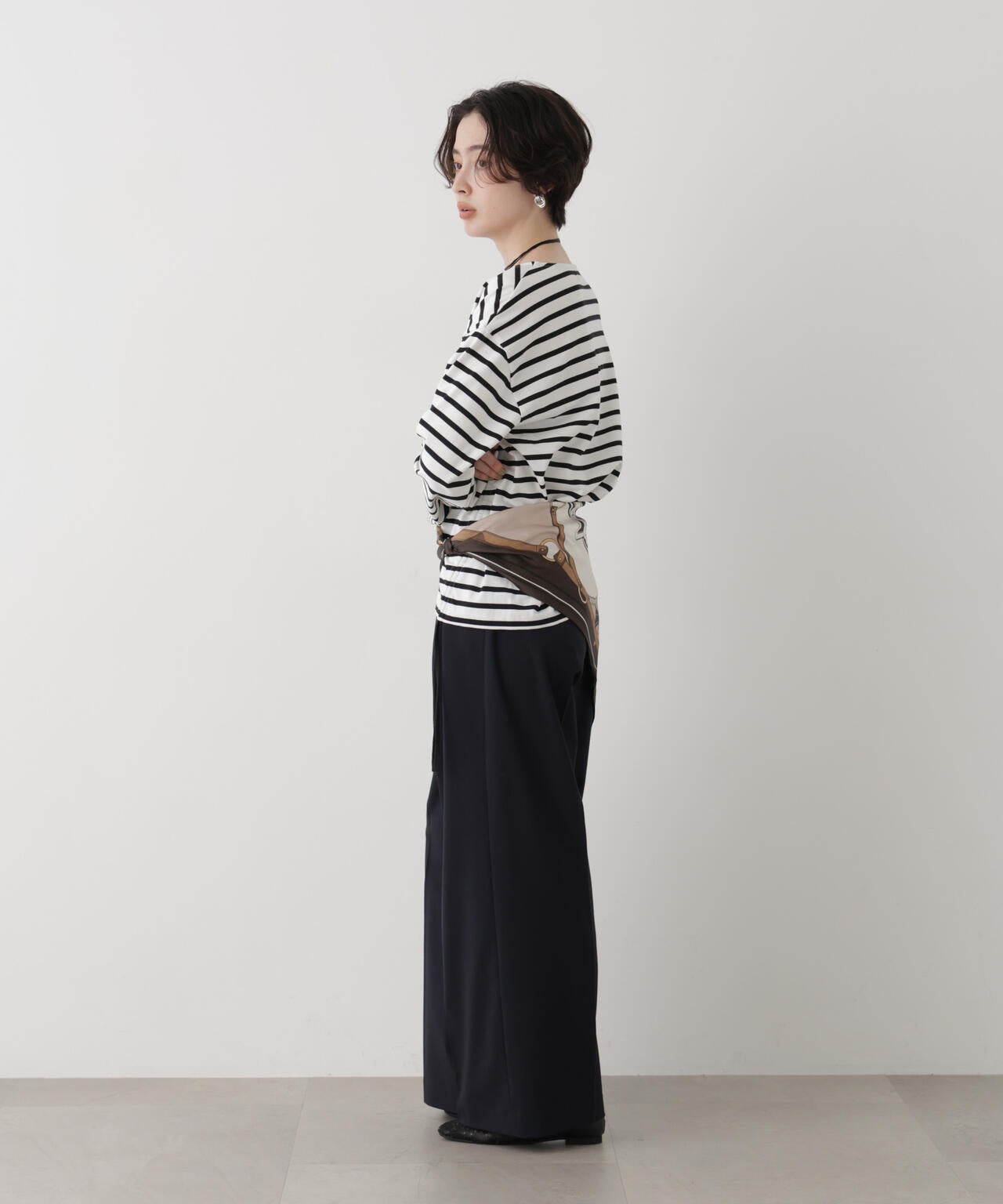 ボーダー2wayカットトップス 6696223303