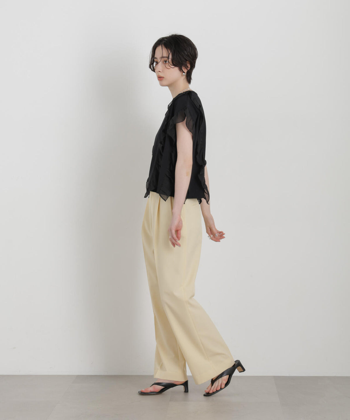 シフォンフリルカットソー 6696224302