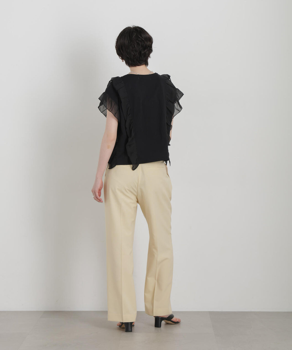 シフォンフリルカットソー 6696224302