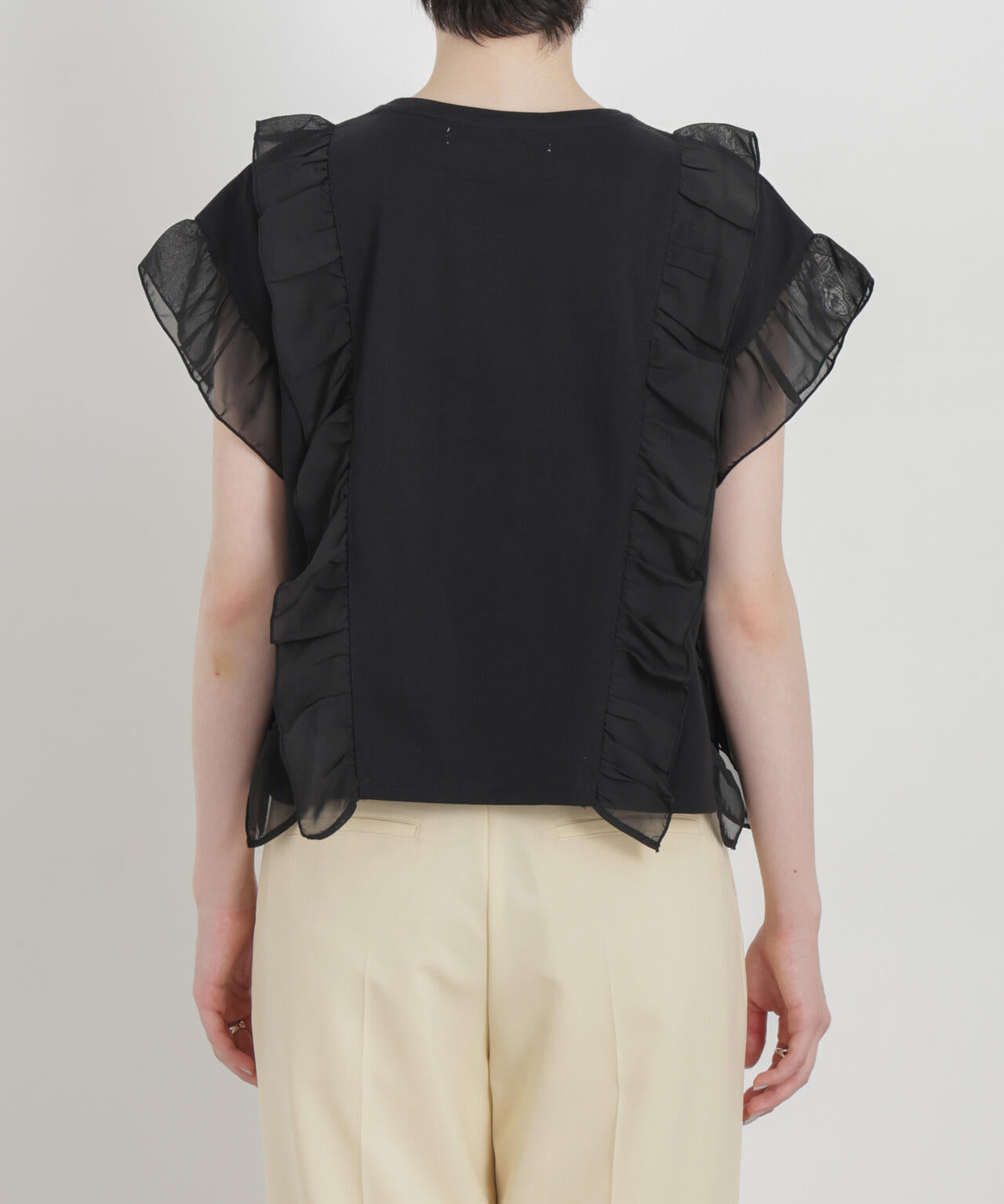 シフォンフリルカットソー 6696224302