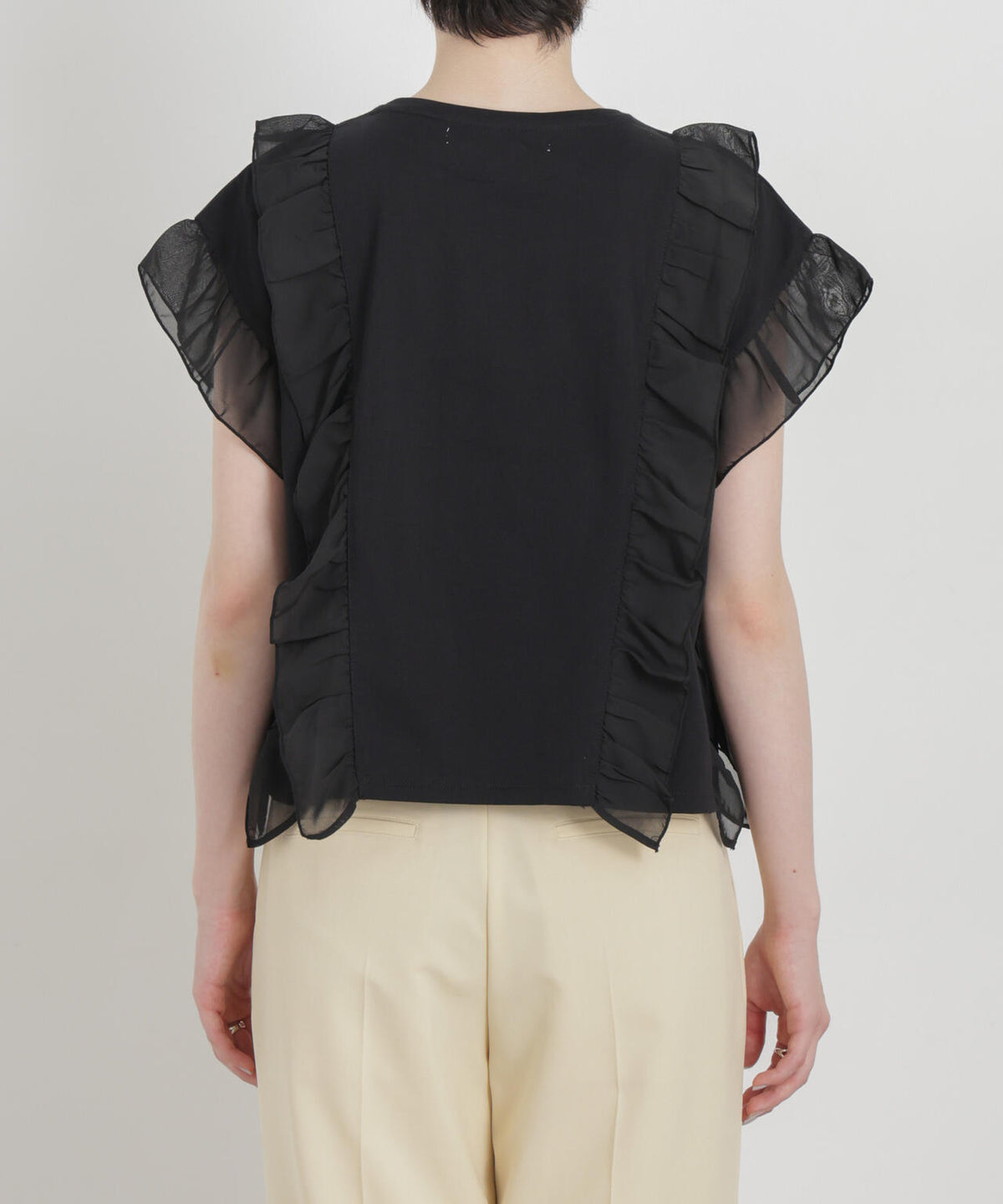 シフォンフリルカットソー 6696224302