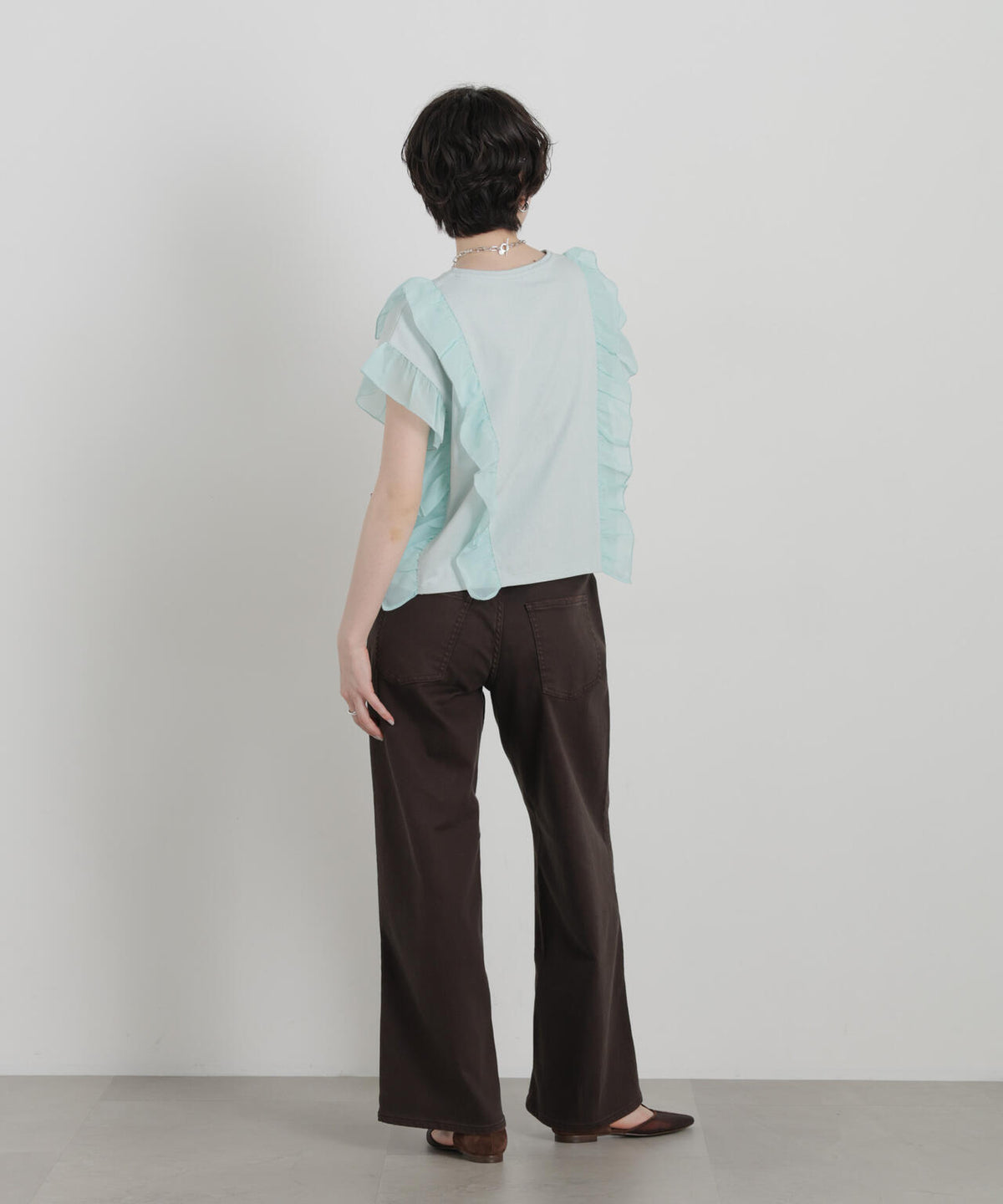 シフォンフリルカットソー 6696224302