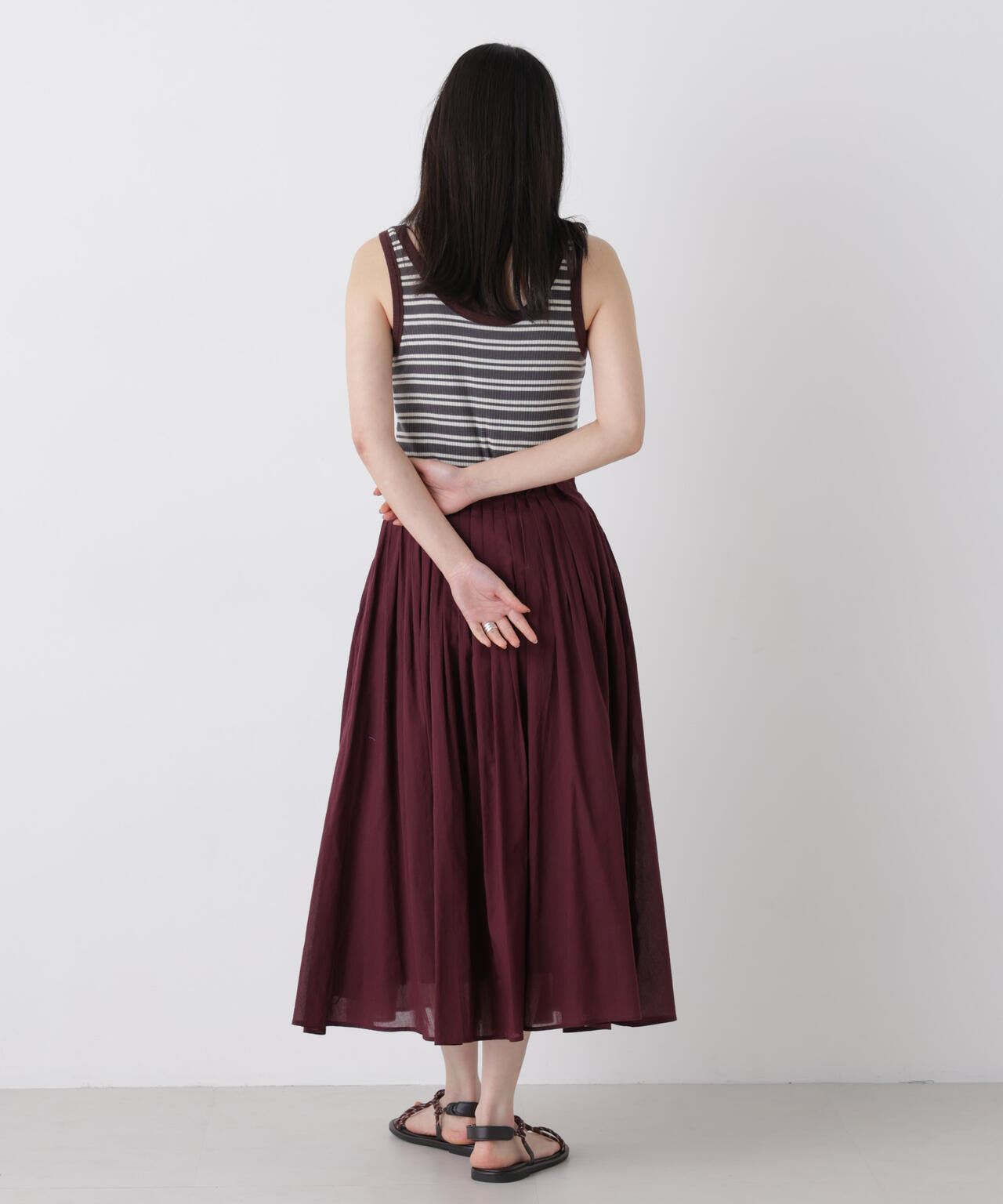 made in india タックフレアスカート(セットアップ可) 6696230300
