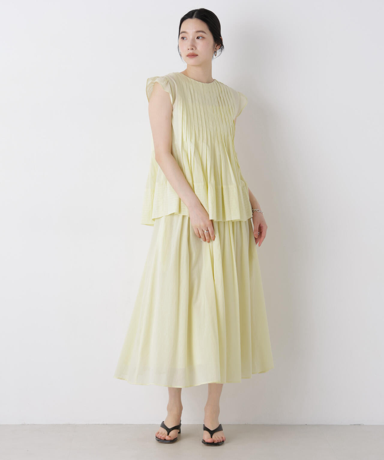made in india タックフレアスカート(セットアップ可) 6696230300