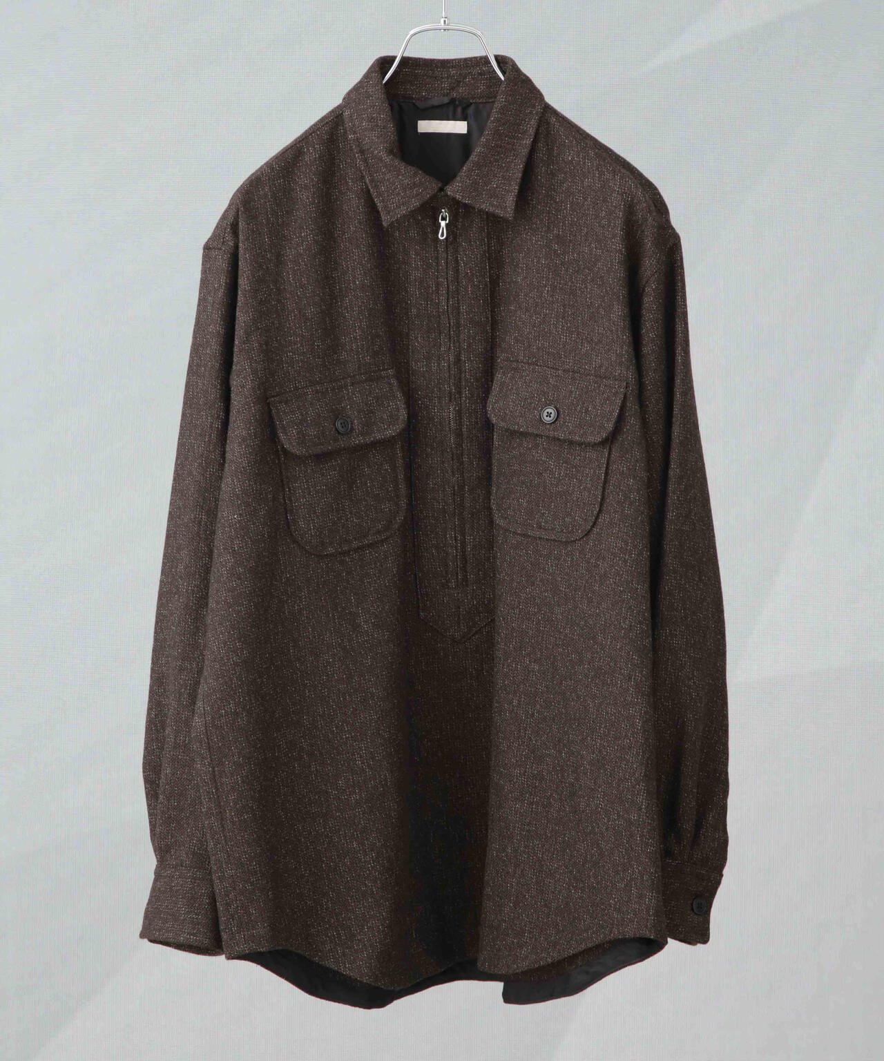 ULTERIOR/MELANGE CHAIN TWILL ZIP UP SH 6704220053