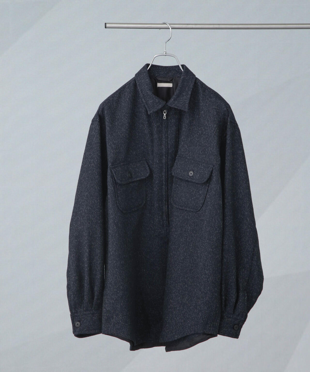 ULTERIOR/MELANGE CHAIN TWILL ZIP UP SH 6704220053