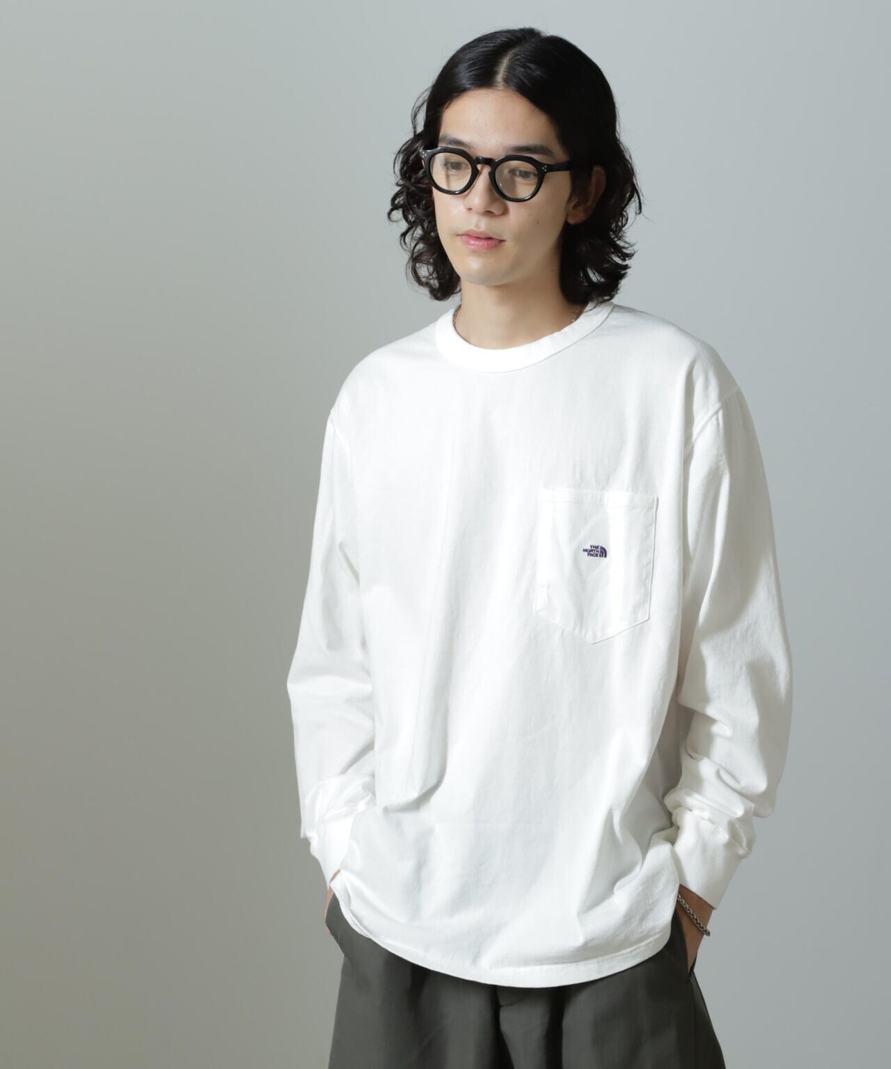 THE NORTH FACE PURPLE LABEL/7oz Long Sleeve Pocket Tee 6704223057
