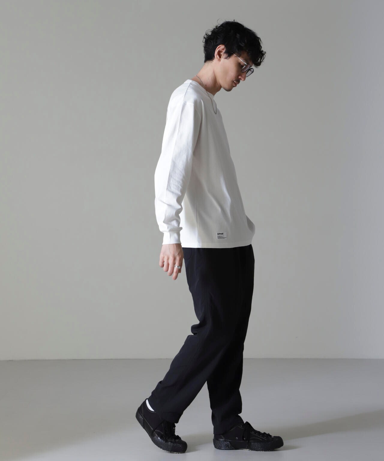 Schott/別注 "OVAL PIN-UP" L/S TEE 6704223069