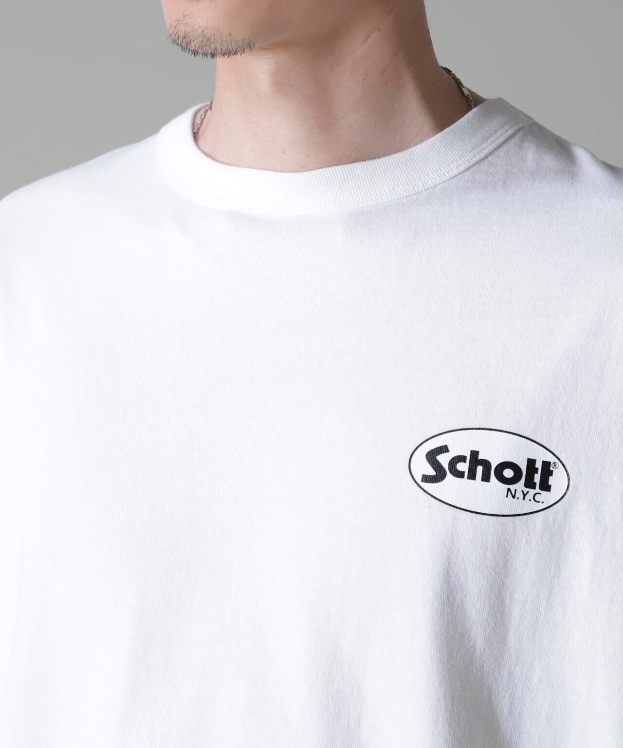 Schott/別注 "OVAL PIN-UP" L/S TEE 6704223069