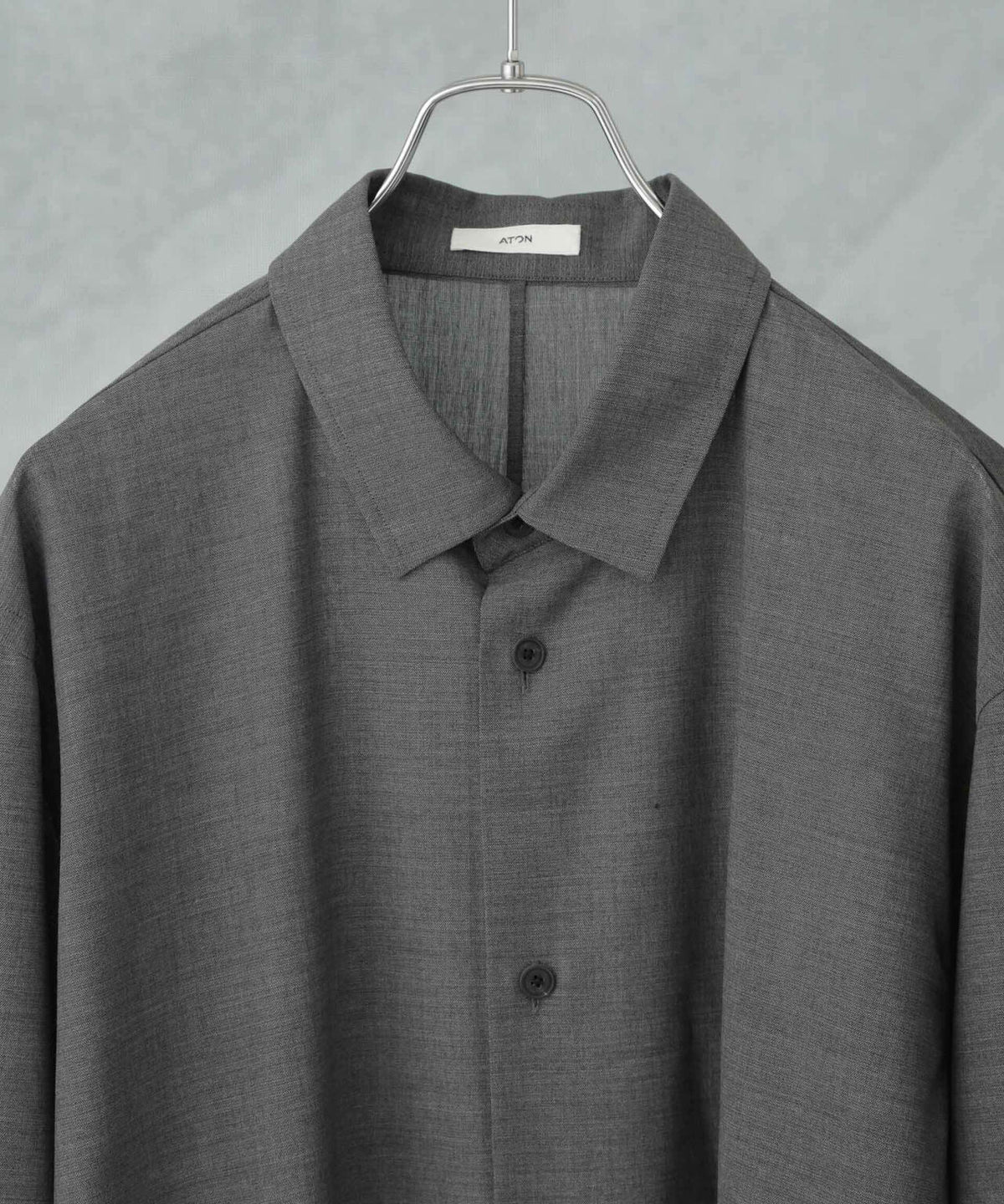 ATON/TWIST WOOL TROPICAL OS SHIRT(セットアップ可) 6705120110