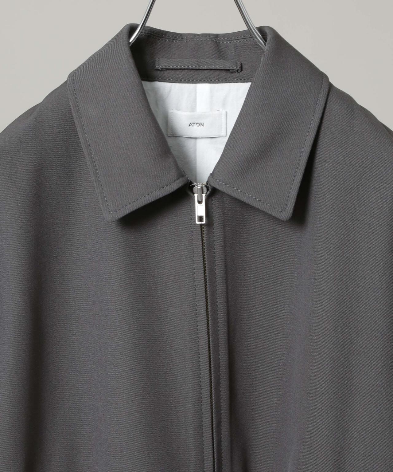 ATON/BACK SATIN HARRINGTON JACKET 6705212065