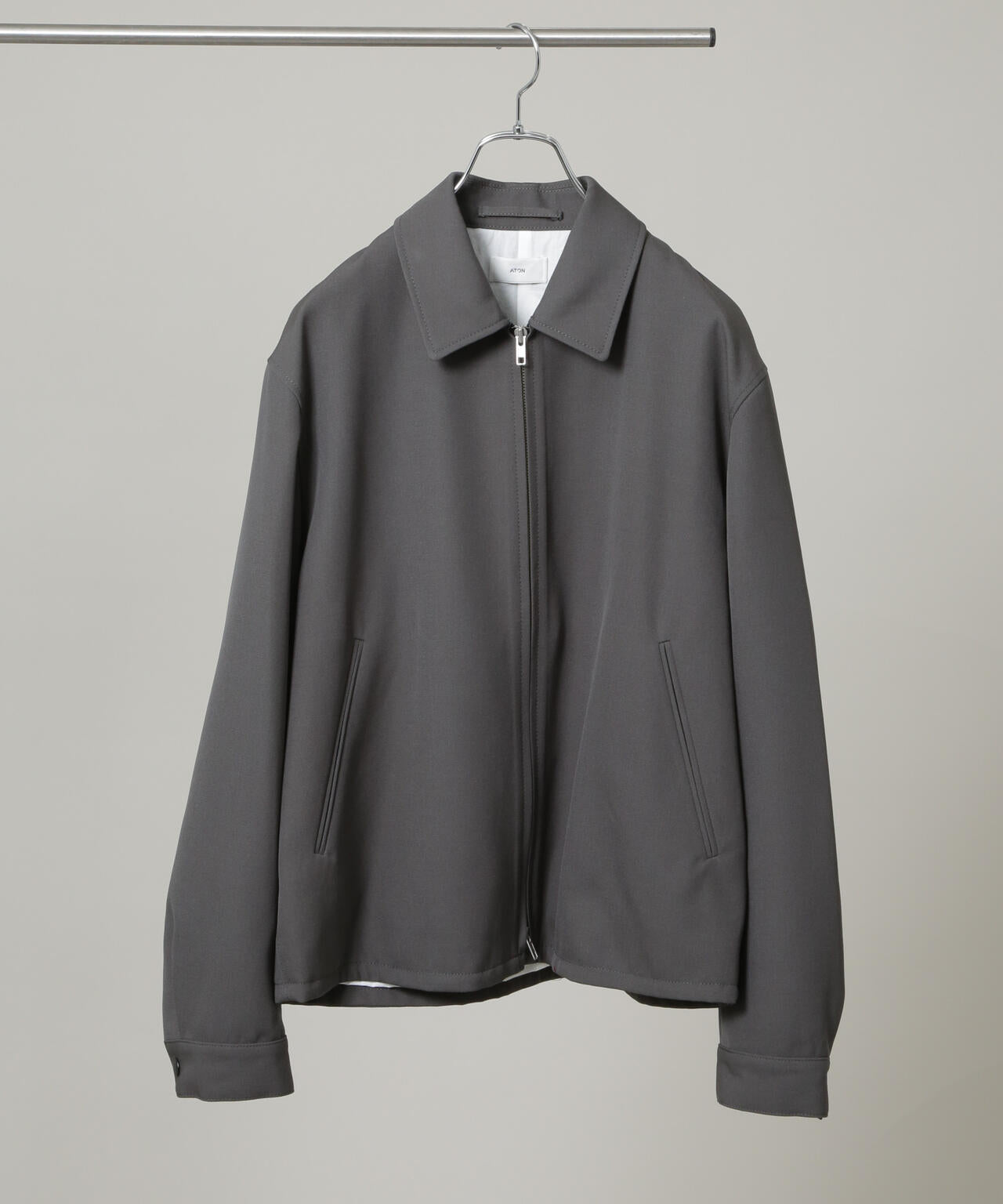 ATON/BACK SATIN HARRINGTON JACKET 6705212065