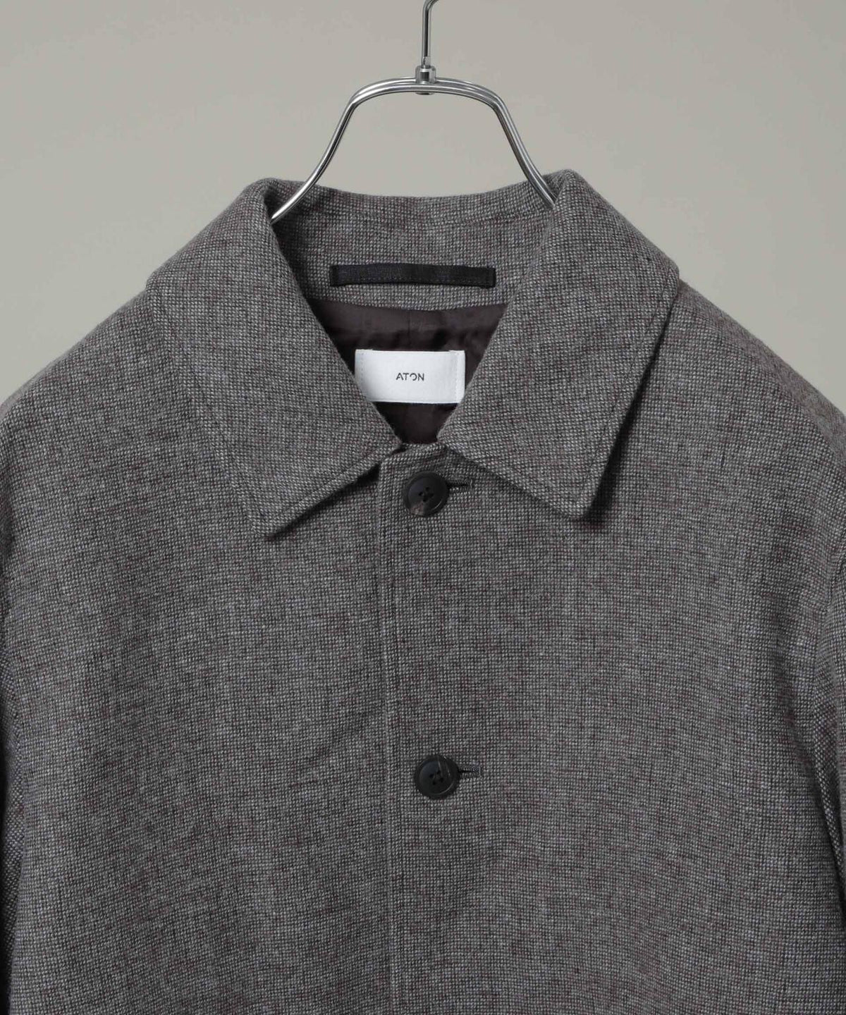ATON/LINEN WOOL TWEED SHORT COAT 6706211004