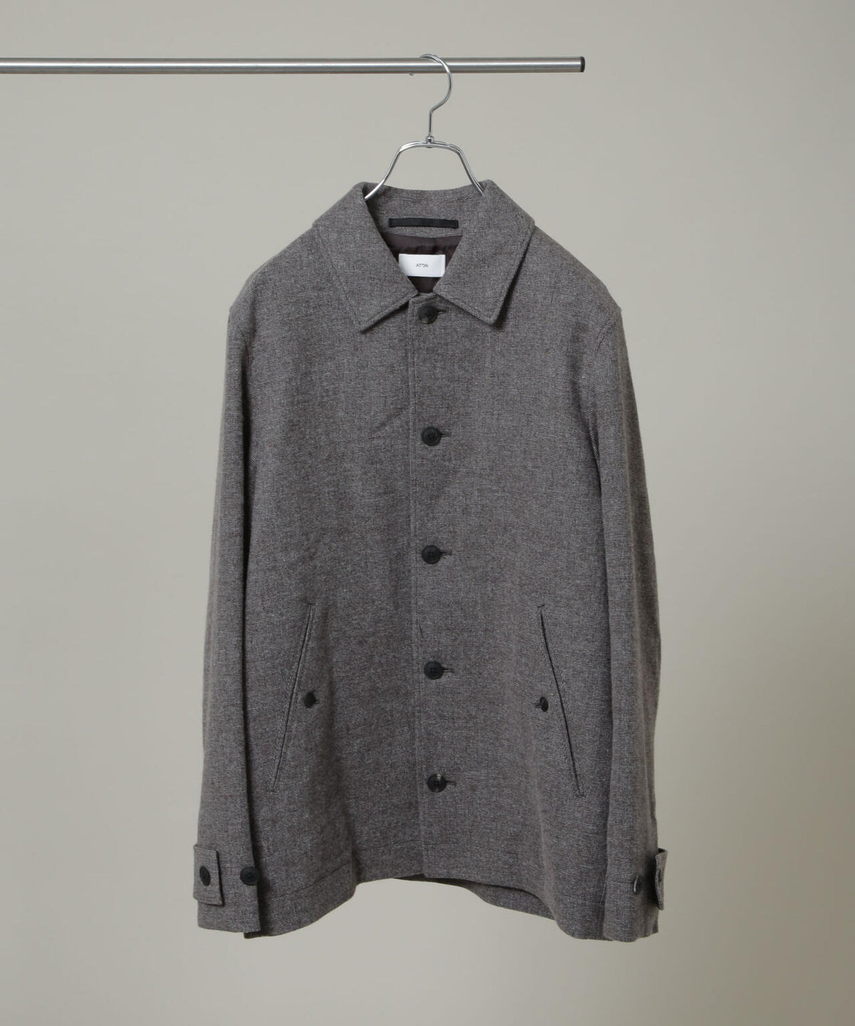 ATON/LINEN WOOL TWEED SHORT COAT 6706211004