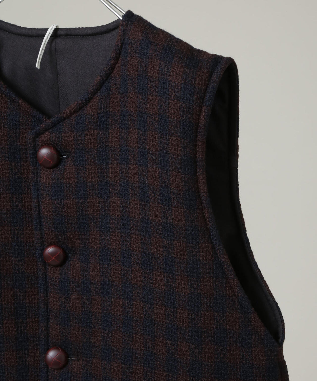 m's braque/4 BUTTON PADDED OUTER-VEST 6706225004