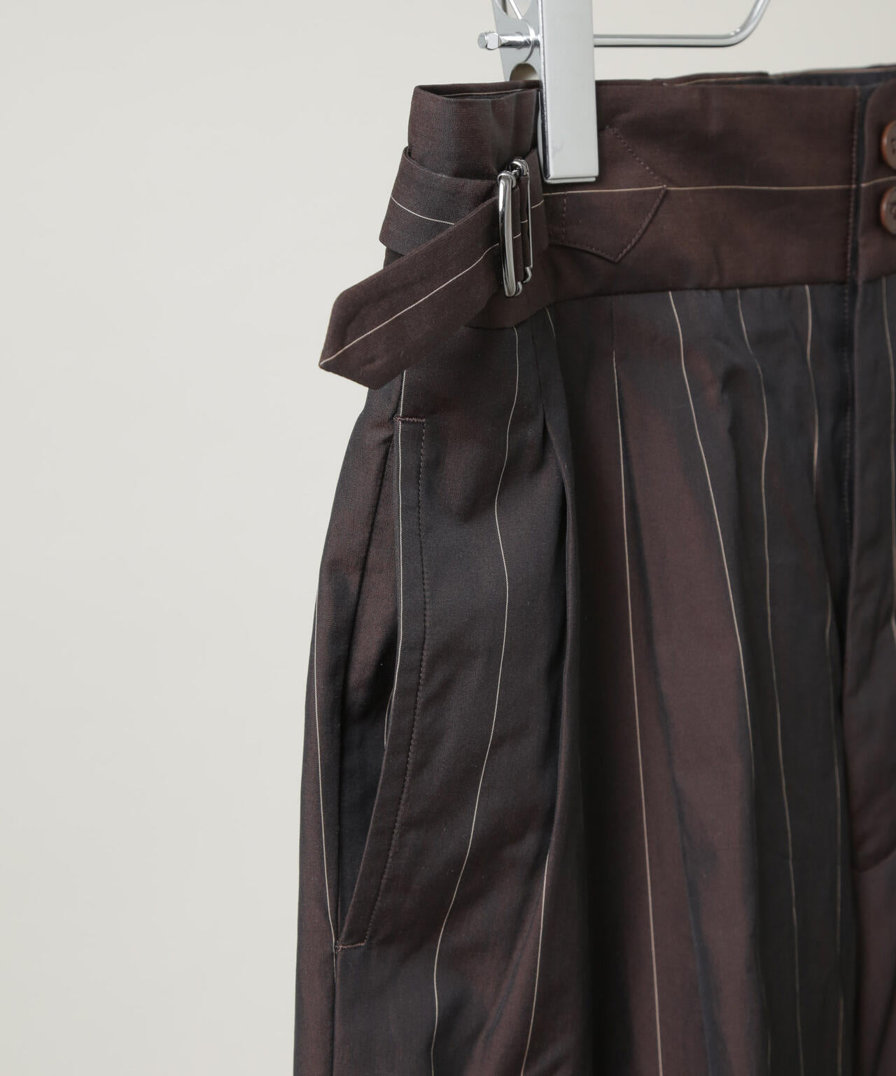 HAVERSACK/120/2ピンストライプツープリーツワイドパンツ 6706227135