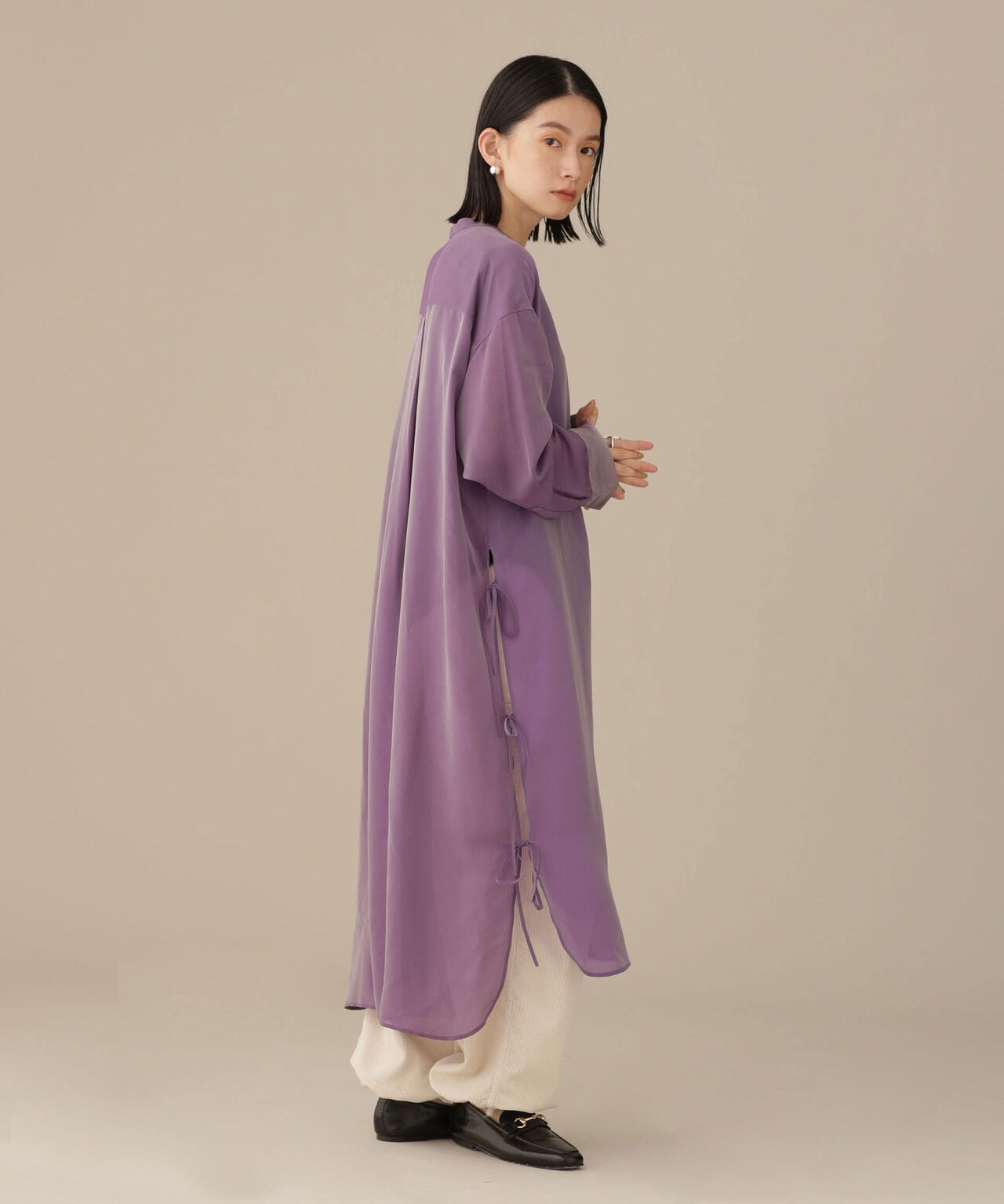 サイドスリットロングシャツ 6712220128